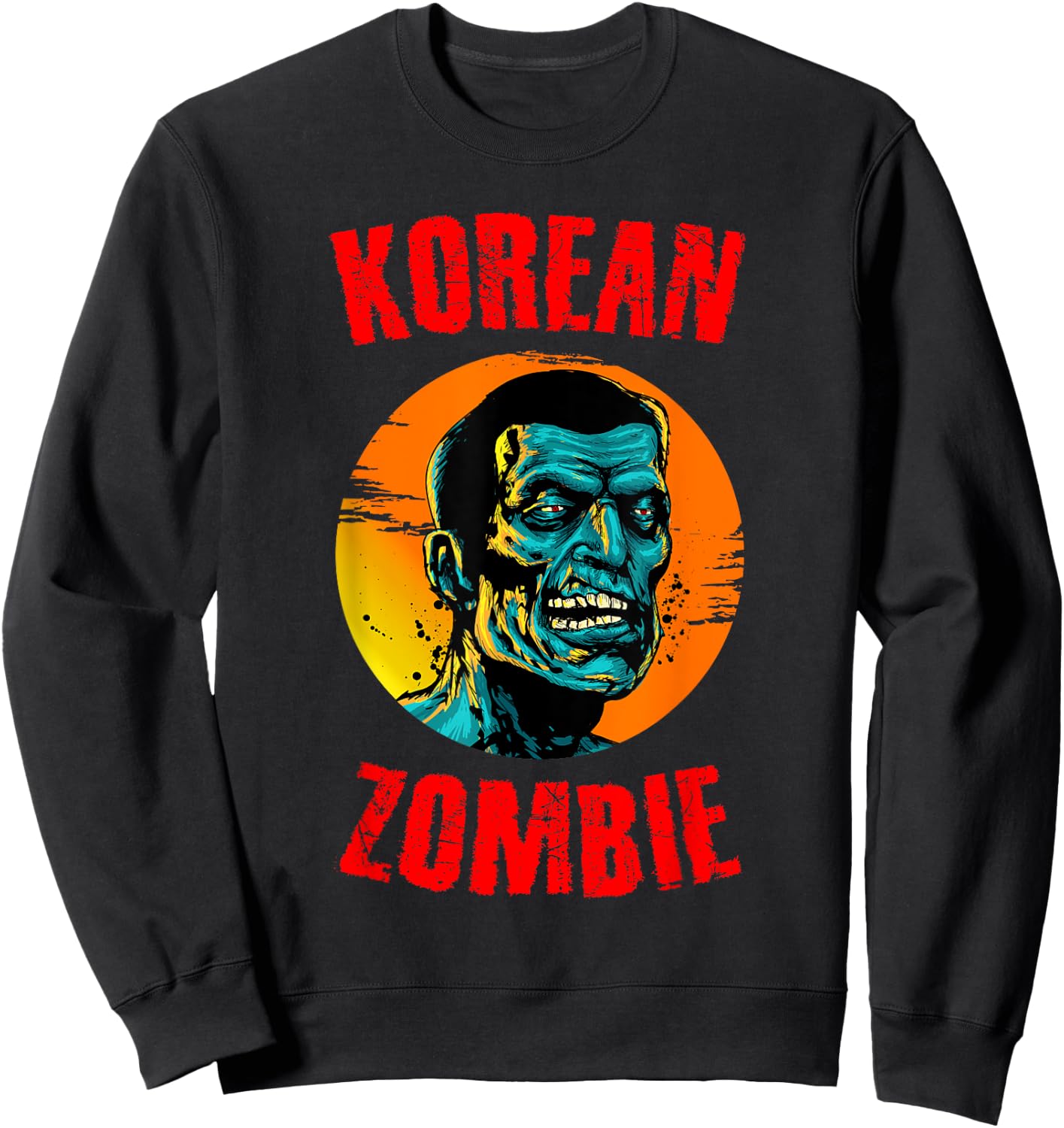 Korean Zombies Horror Halloween Undead Corpse Zombies Sweatshirt - Sweatshirt | Black
