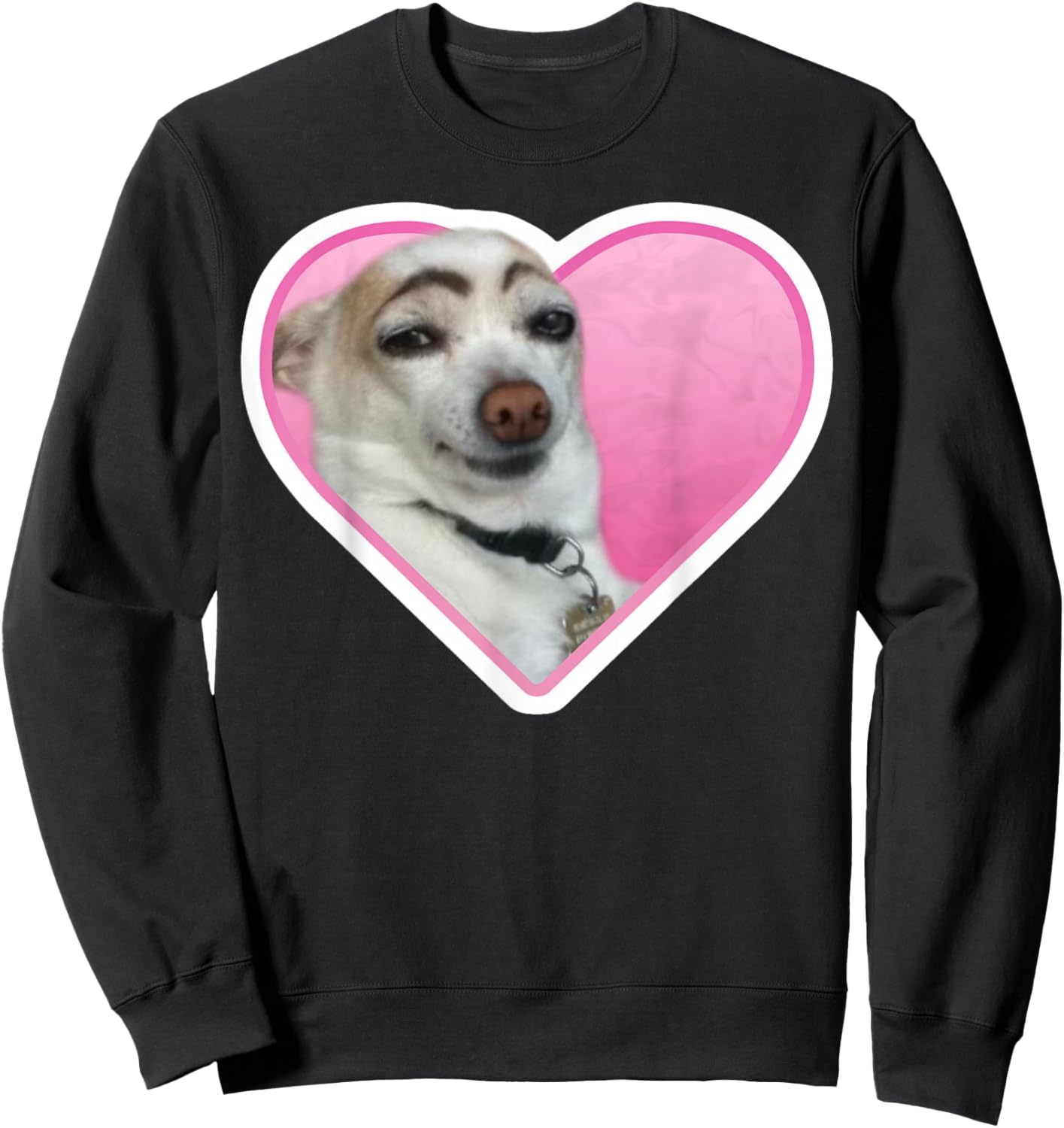 Eyebrow Doggo Meme Funny Internet Dog Women Kids Sweatshirt - Sweatshirt | Black