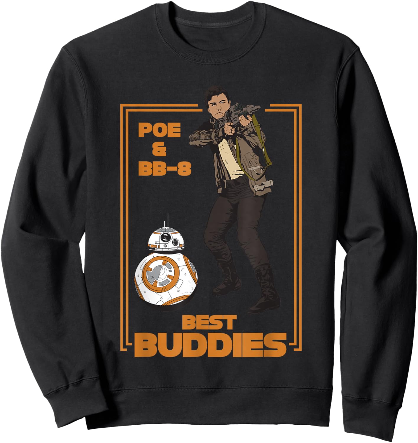 Star Wars: The Force Awakens Poe & BB-8 Best Buddies Poster Sweatshirt - Sweatshirt | Black
