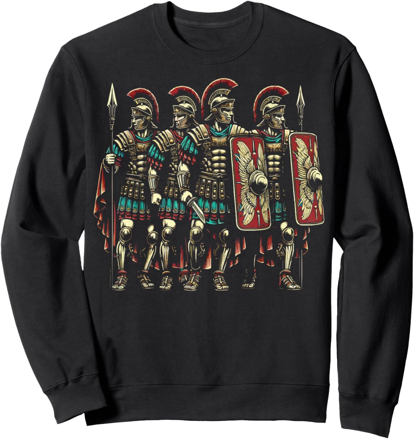Roman Legionnaires Gladiator Ancient Rome Roman Empire Sweatshirt - Sweatshirt | Black
