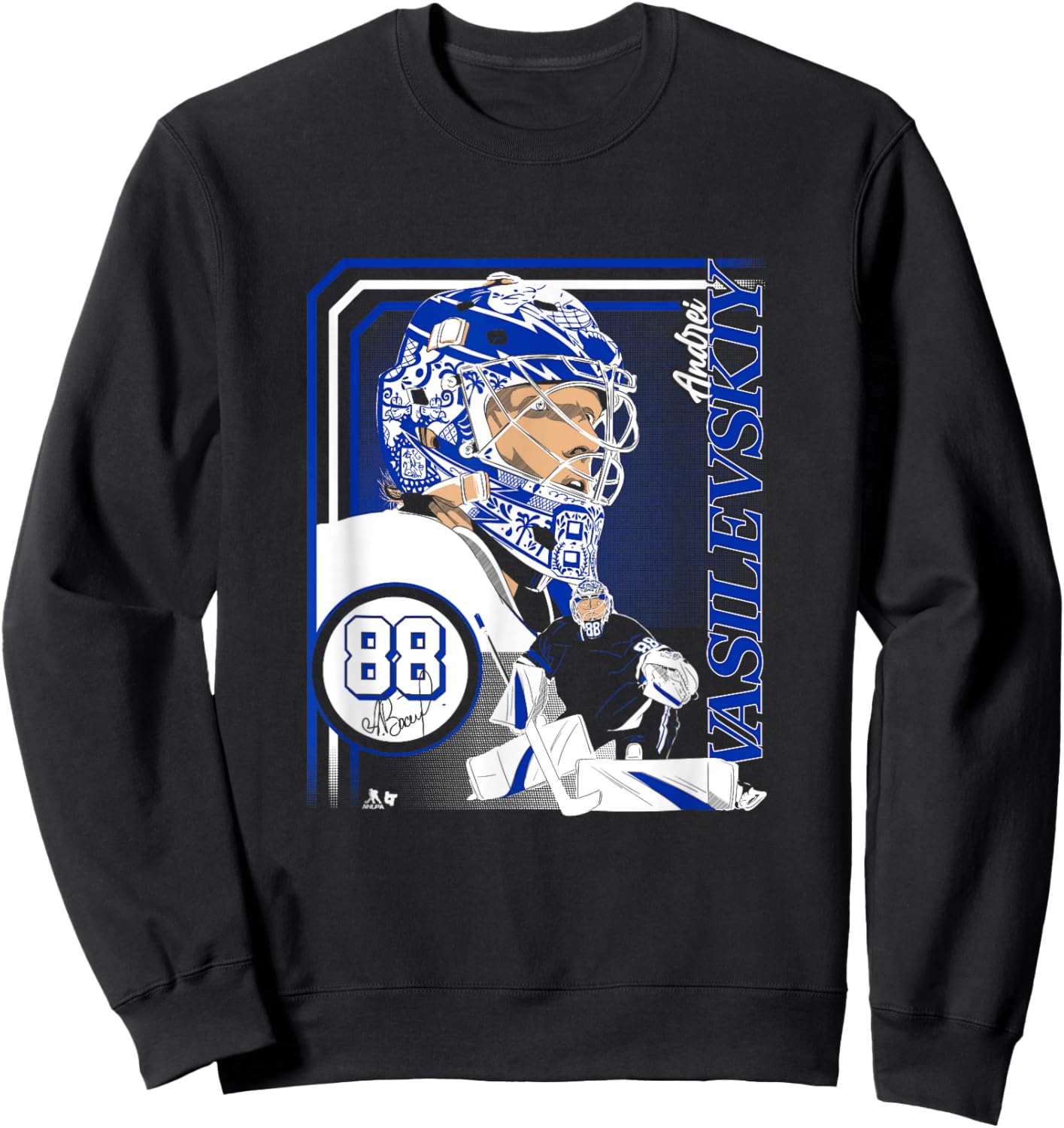 Andrei Vasilevskiy: Collage Frame - Tampa Bay Hockey Sweatshirt - Sweatshirt | Black