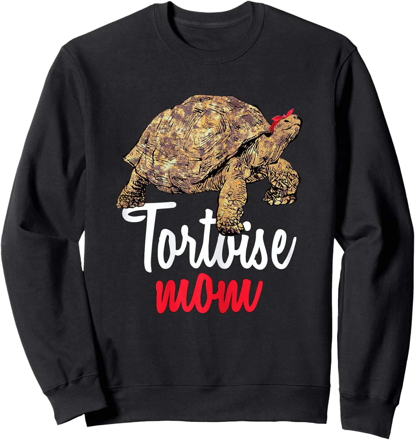 African Spurred Mom Sulcata Tortoise Sweatshirt - Sweatshirt | Black
