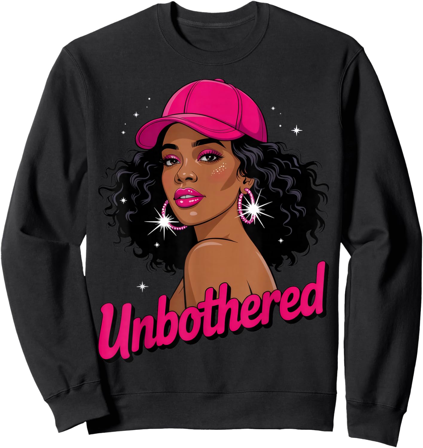 Unbothered Black Woman African American Afro Queen Sweatshirt - Sweatshirt | Black