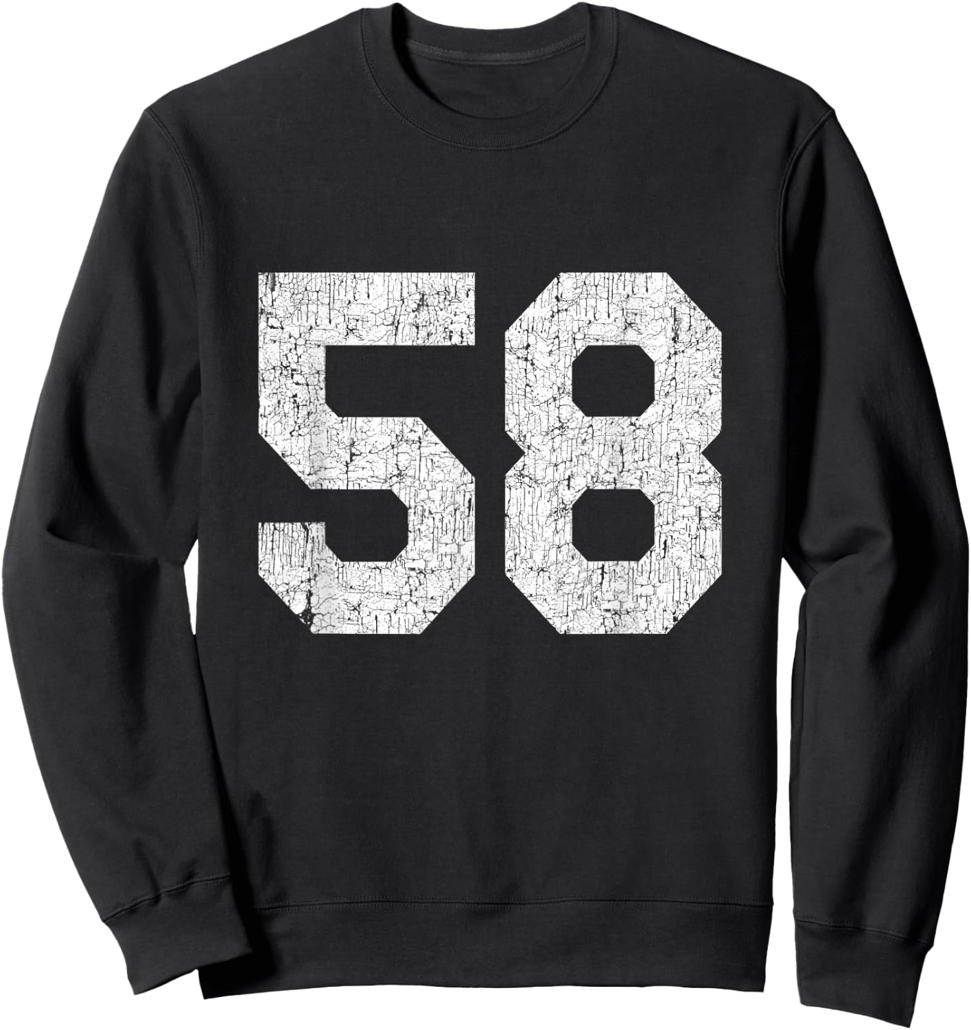 #58 Jersey Uniform Varsity Sports Number, 58th Birthday Sweatshirt - Sweatshirt | Black