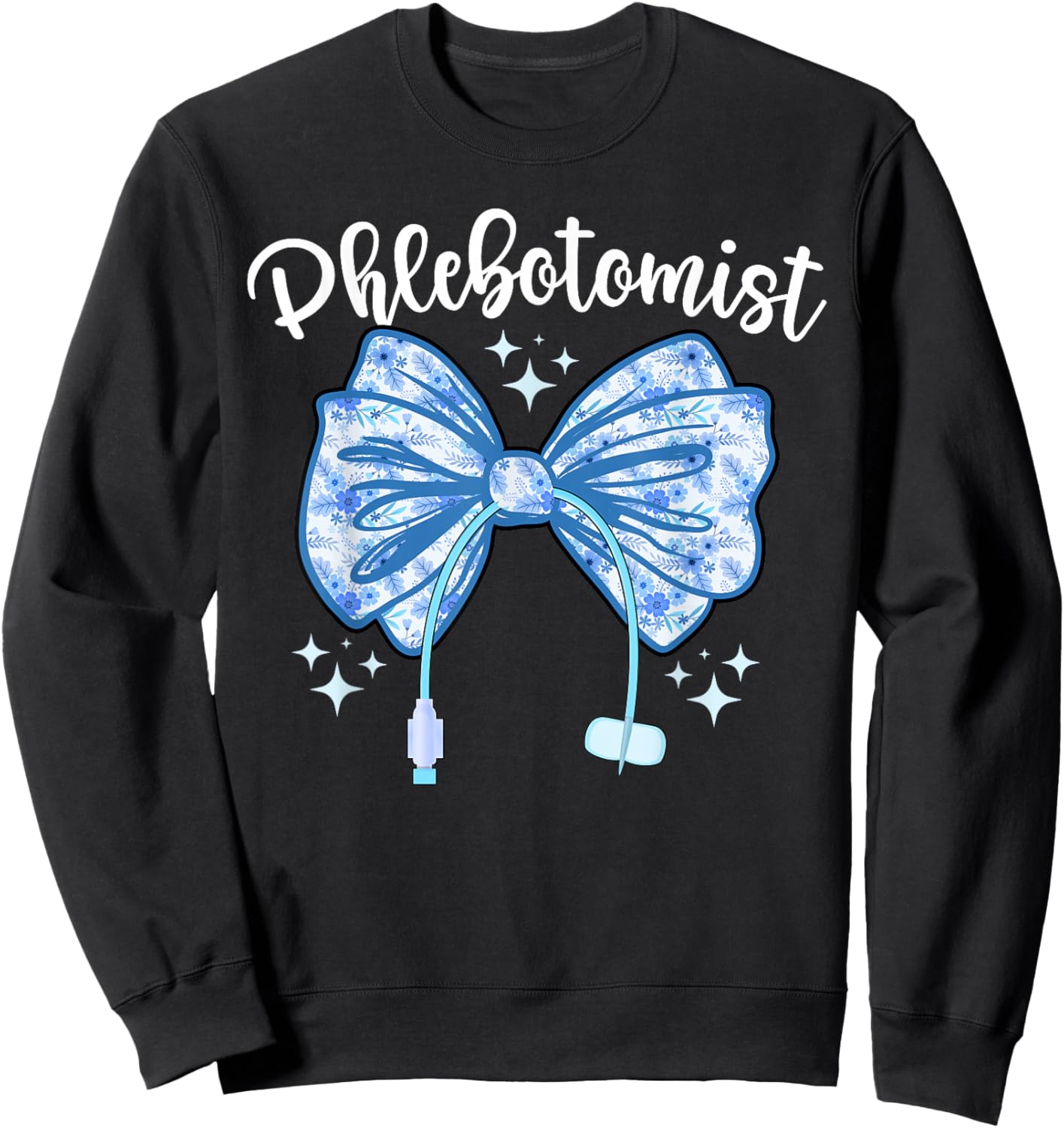 Phlebotomist Coquette Phlebotomy Phlebotomist Sweatshirt - Sweatshirt | Black