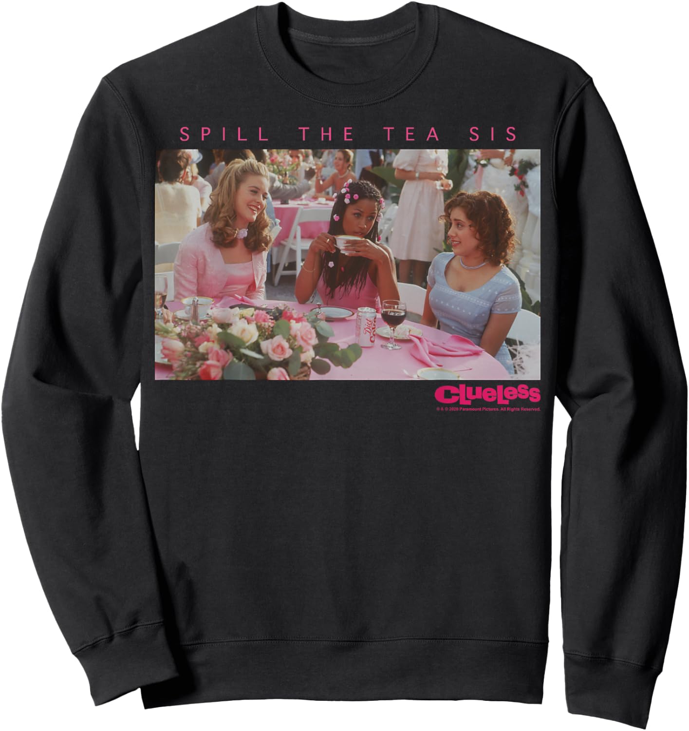 Clueless Spill The Tea Sis Sweatshirt - Sweatshirt | Black