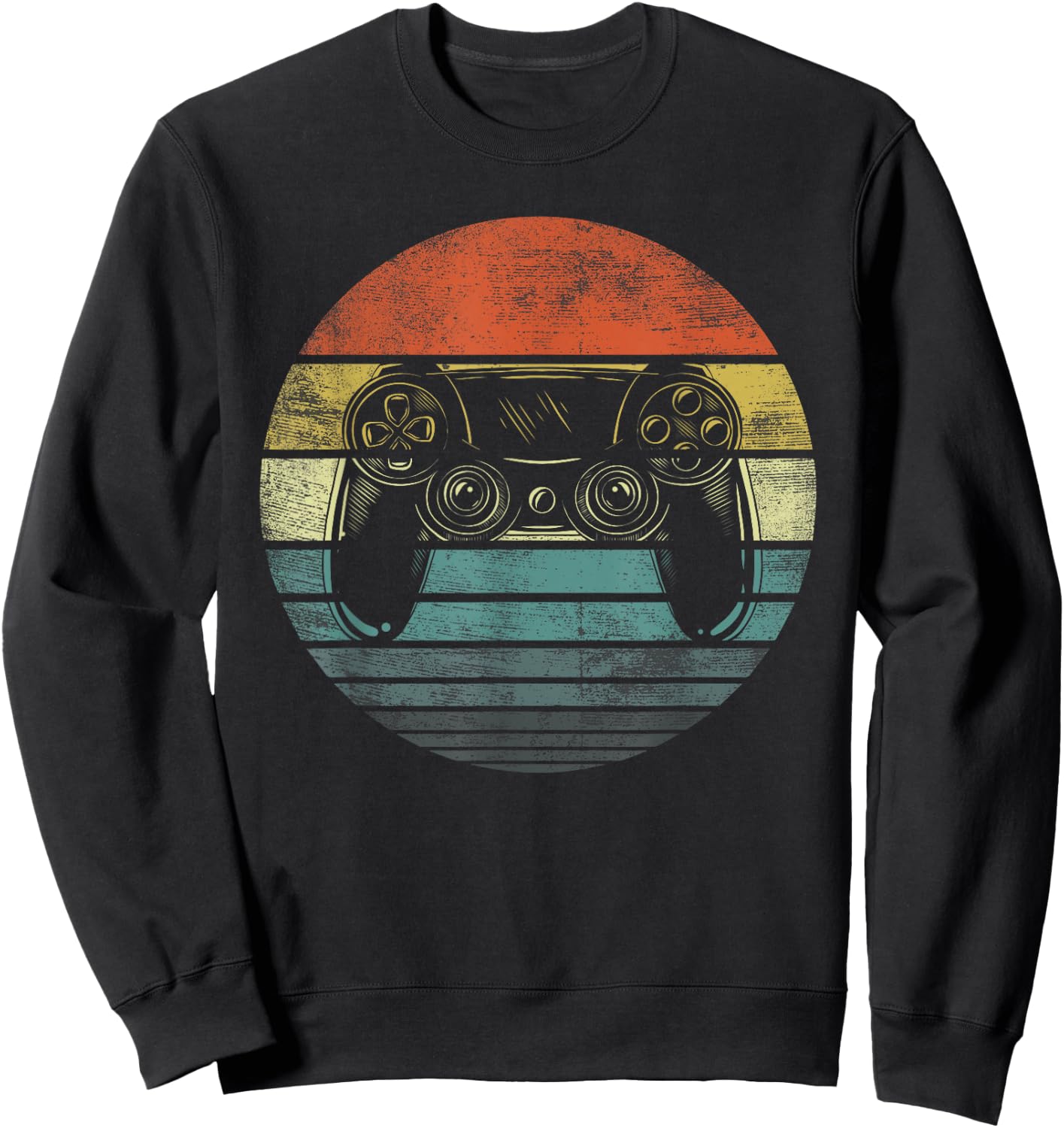 Video Gamer Gifts Funny Retro Video Game Controller Gaming Sweatshirt - Sweatshirt | Black