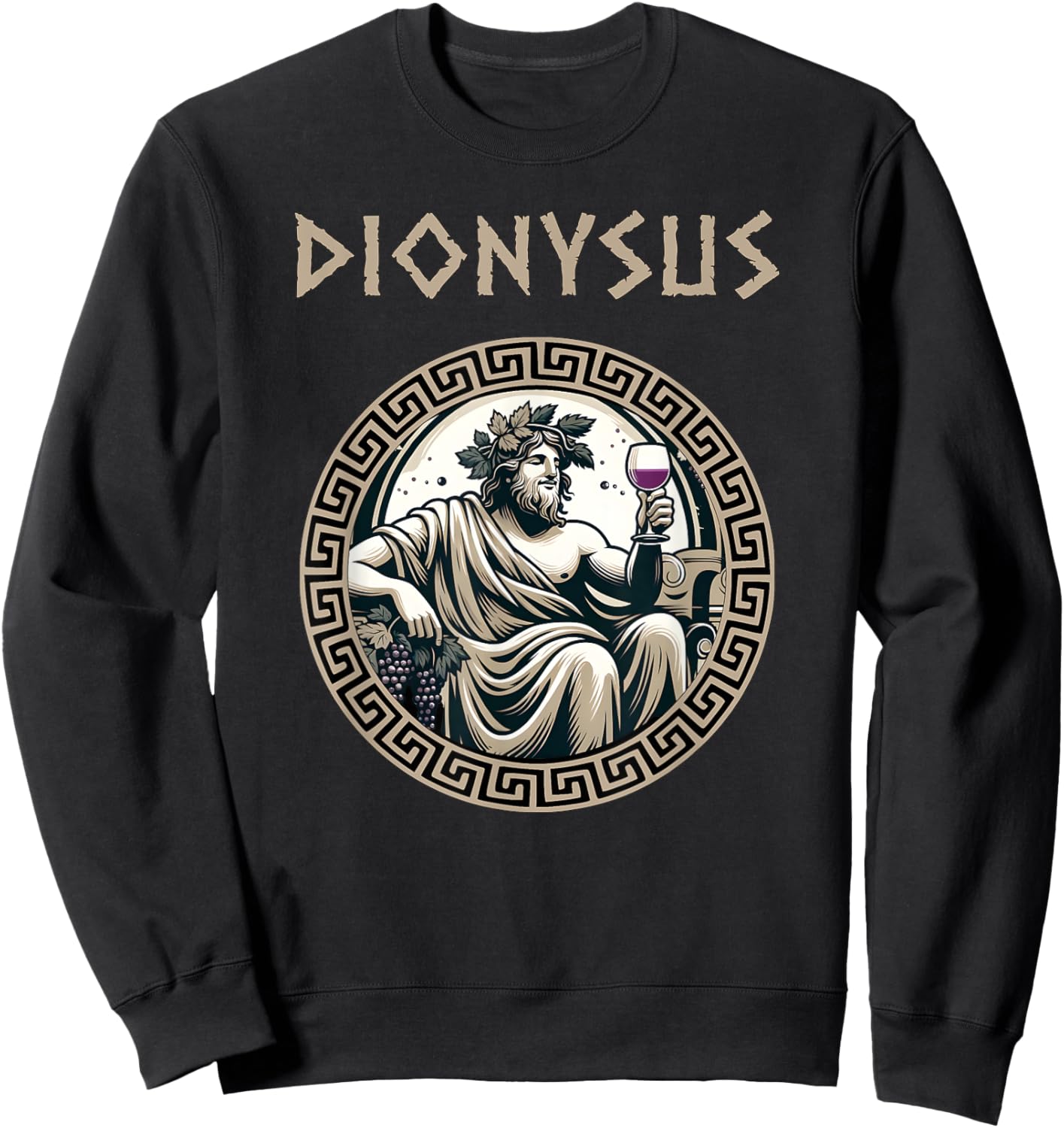 Dionysus Greek God Sweatshirt - Sweatshirt | Black