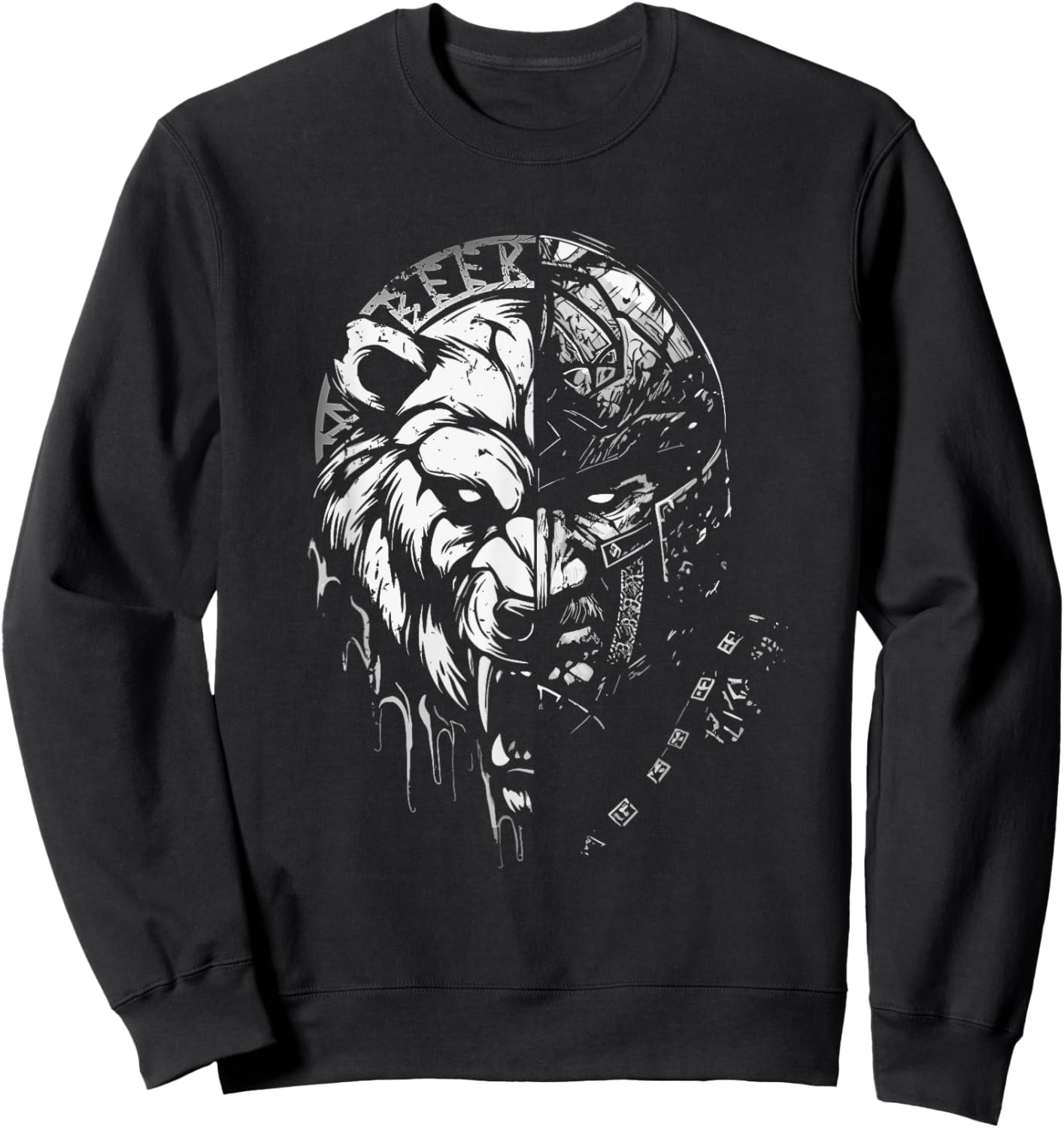 Berserk Warrior Odin Runes Norse Mythology Vikings Sweatshirt - Sweatshirt | Black