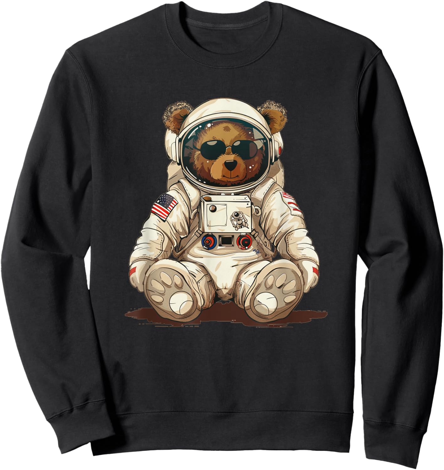 Cool Astronaut Teddy Bear Costume for Boys and Girls Sweatshirt - Sweatshirt | Black
