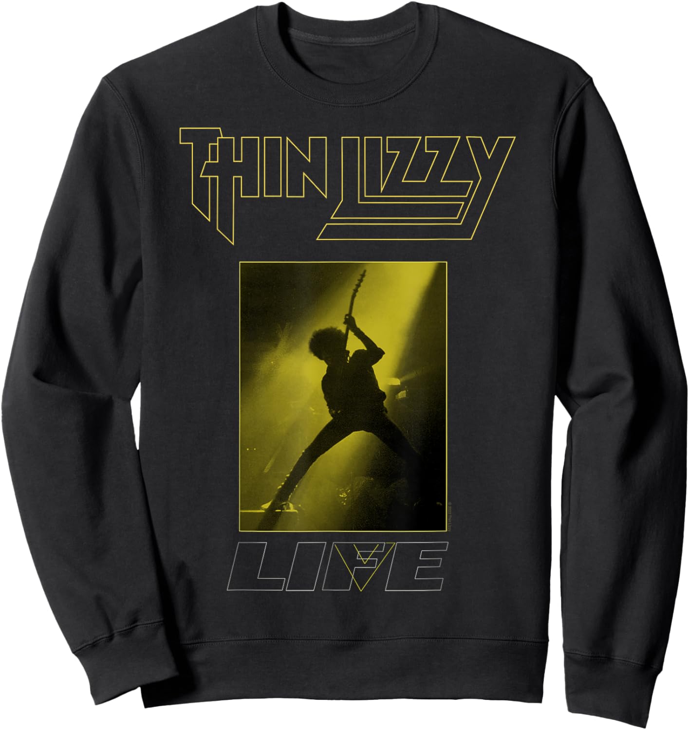 Thin Lizzy – Live Yellow Boxed Sweatshirt - Sweatshirt | Black