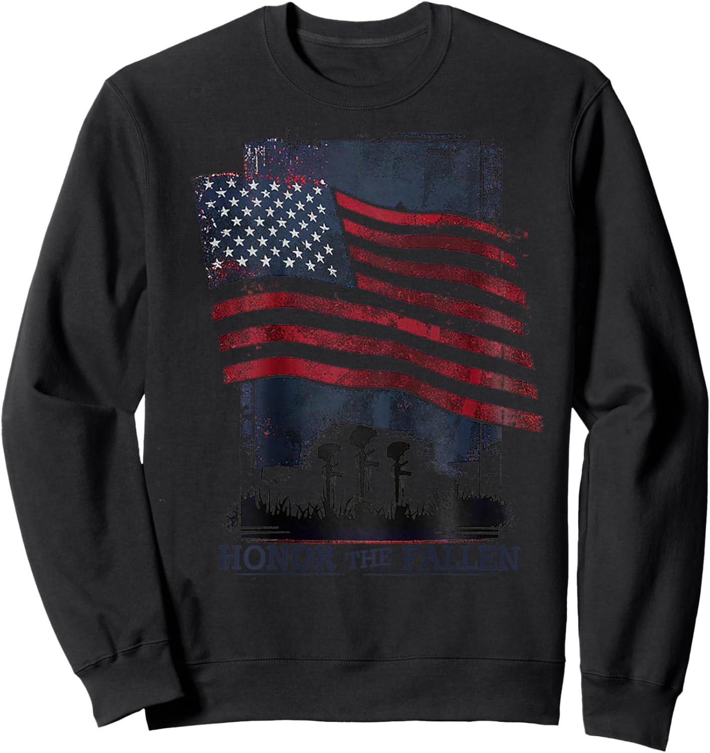 Honor The Fallen (on back) Sweatshirt - Sweatshirt | Black
