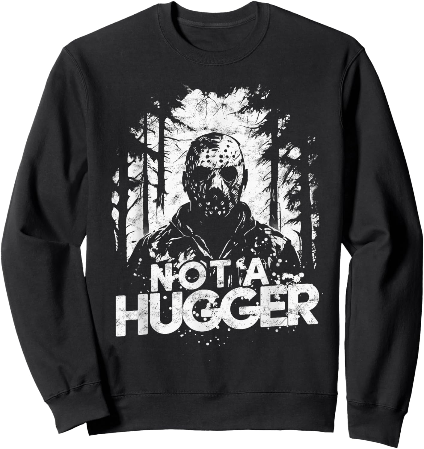 Funny Scary Character Hugger Sweatshirt - Sweatshirt | Black