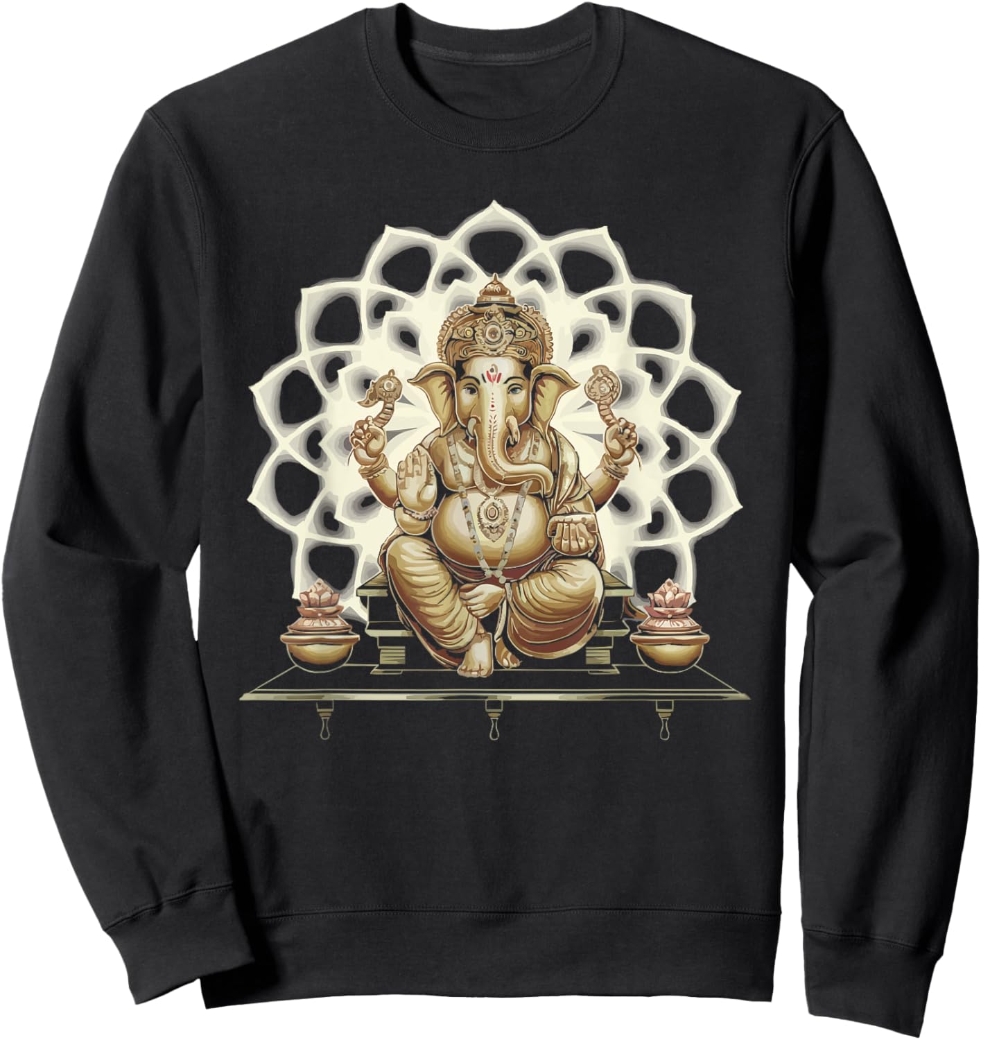 Ganesh Chaturthi Hindu Festival Elephant Lord Ganesha Sweatshirt - Sweatshirt | Black