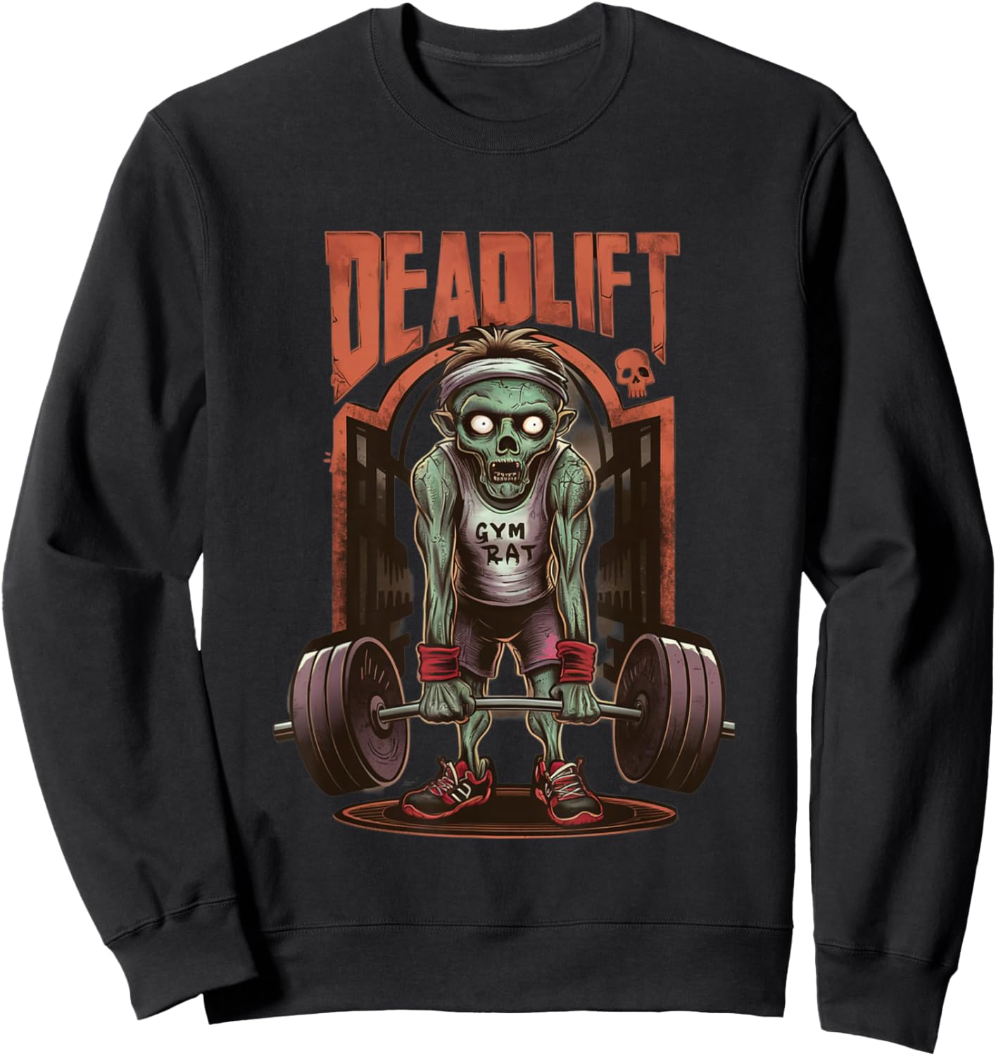 Zombie Workout Gym Sweatshirt - Sweatshirt | Black