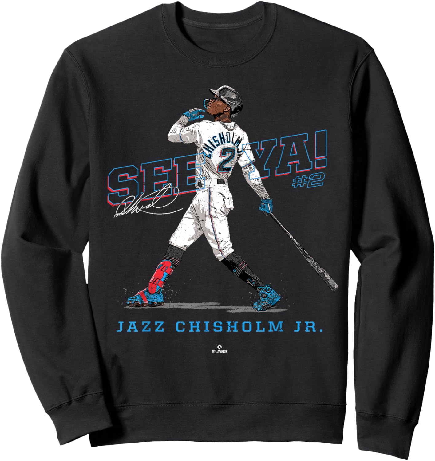 See Ya! Jazz Chisholm Jr Miami MLBPA Sweatshirt - Sweatshirt | Black