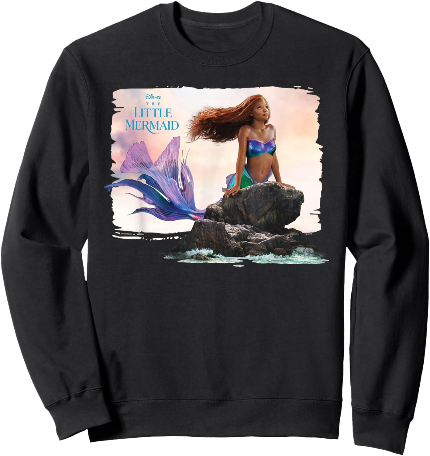 Disney The Little Mermaid Ariel Live-Action Movie Sea Rock Sweatshirt - Sweatshirt | Black
