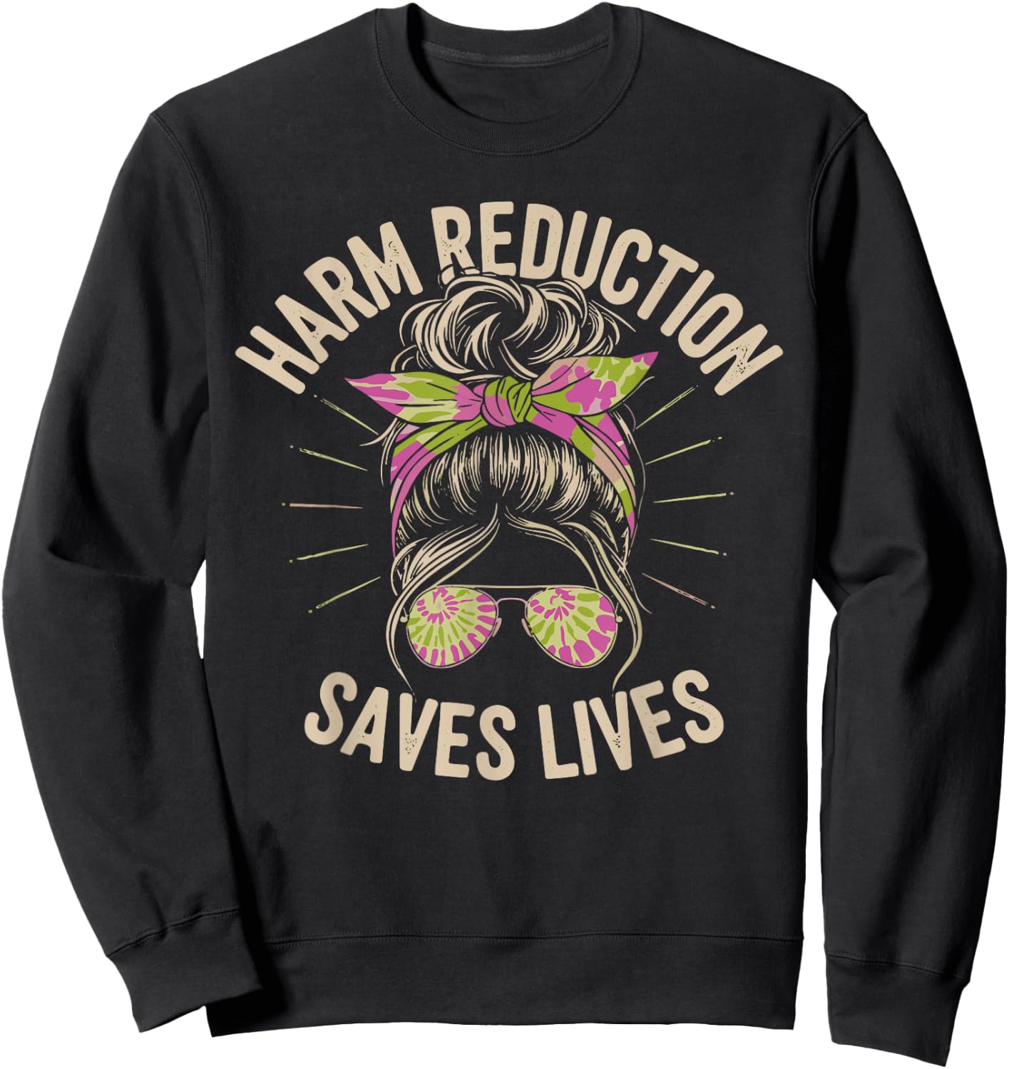 Harm Reduction Saves Lives Mental Health Awareness Month Men Sweatshirt - Sweatshirt | Black