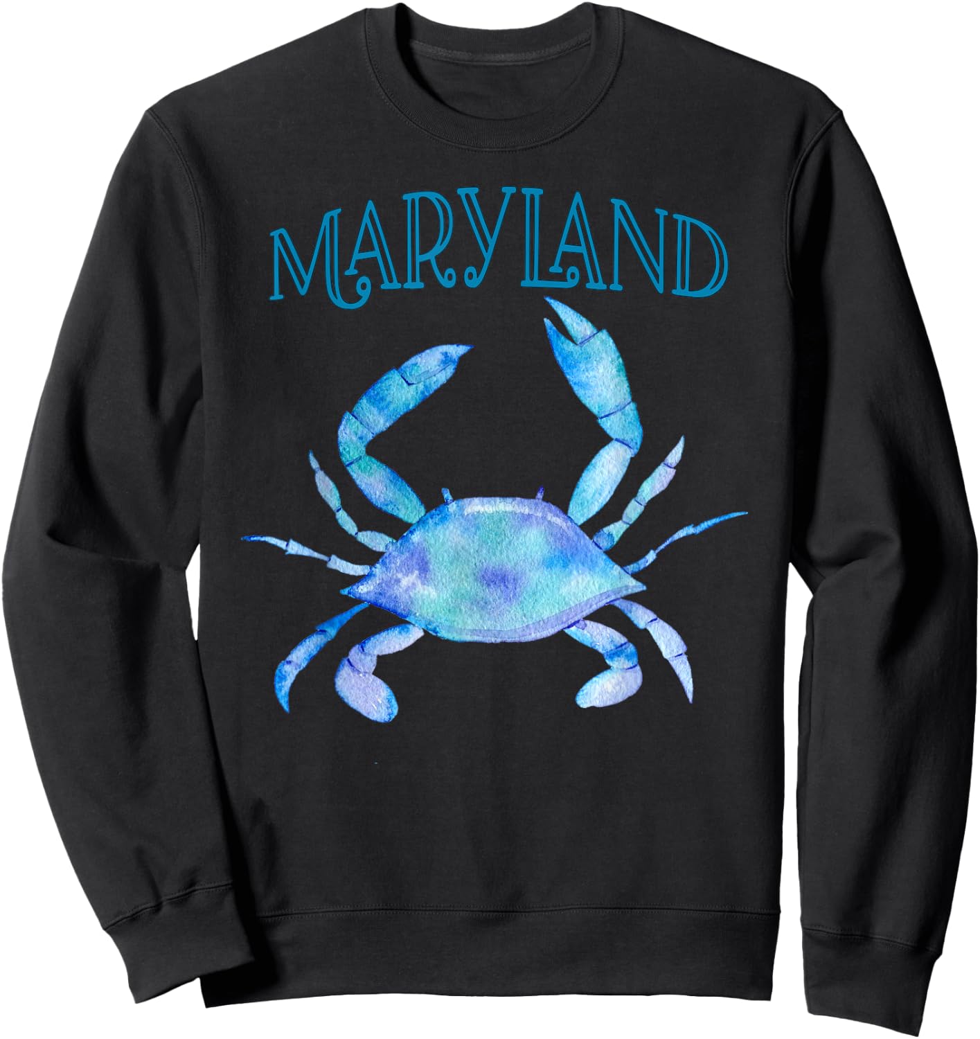 Maryland's Beautiful Chesapeake Bay Blue Crab - Maryland Sweatshirt - Sweatshirt | Black