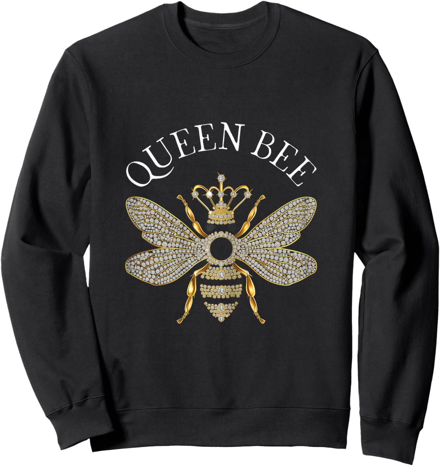 Queen Bee Jewelry Jewels Cute Beekeeping Beekeeper Sweatshirt - Sweatshirt | Black