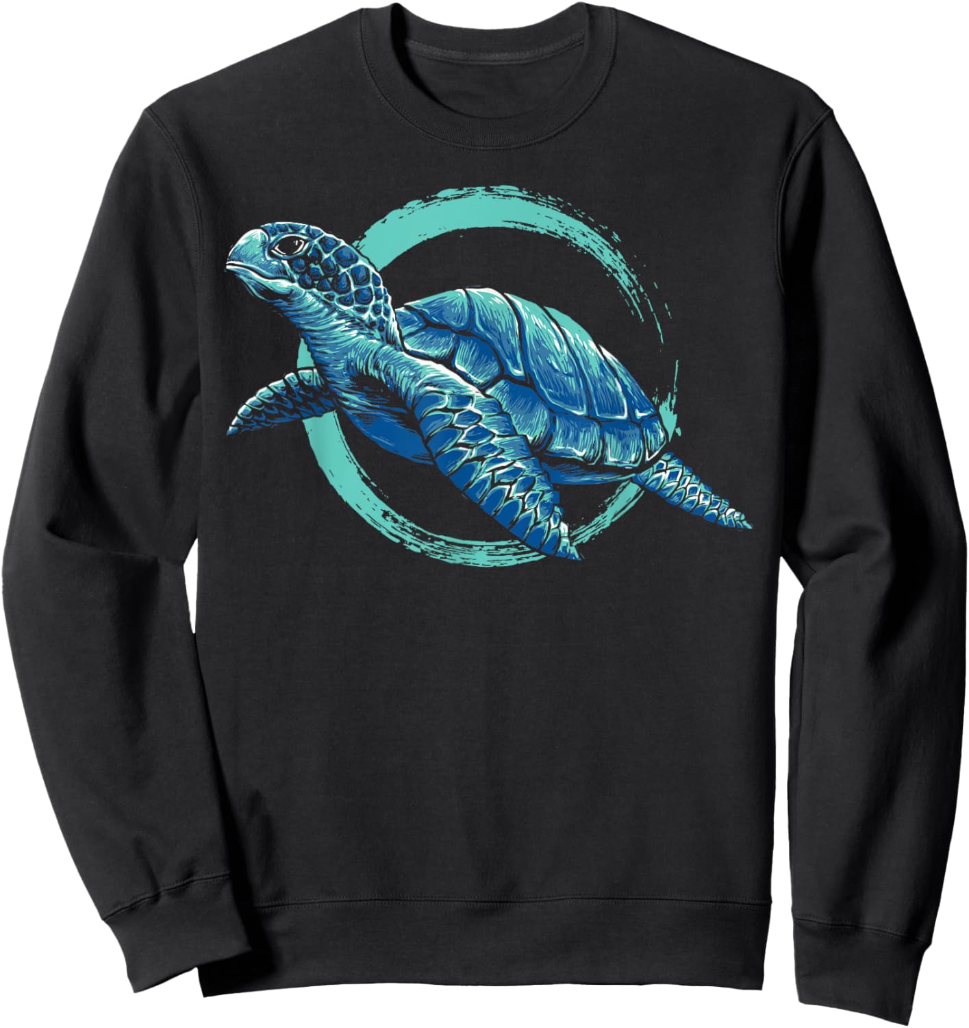 Cute Sea Animal Lover Ocean Pet Owner Gift Aquarium Turtle Sweatshirt - Sweatshirt | Black