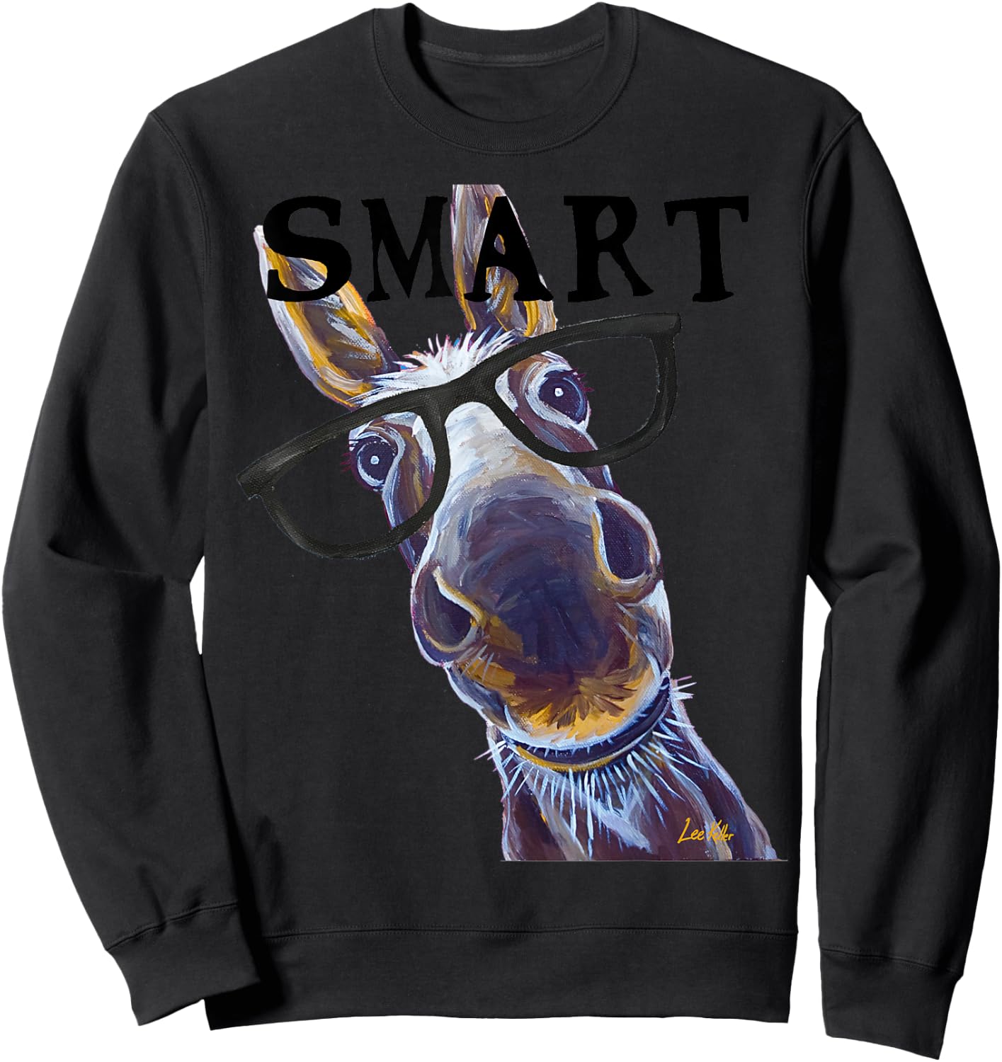 Smart Donkey Shirt, Smart Donkey Sweatshirt - Sweatshirt | Black