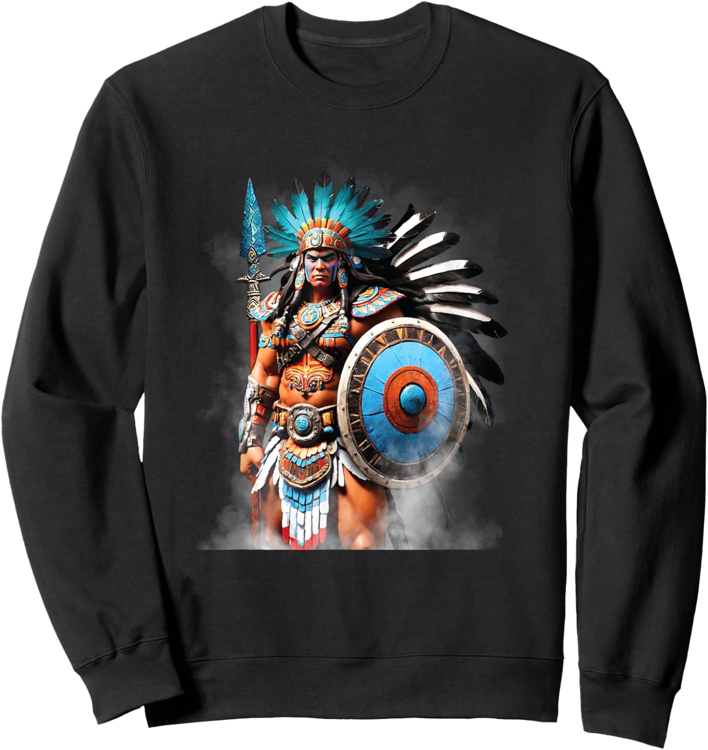 Huitzilopochtli Aztec Sun and War God Tenochtitlan Mayan Sweatshirt - Sweatshirt | Black