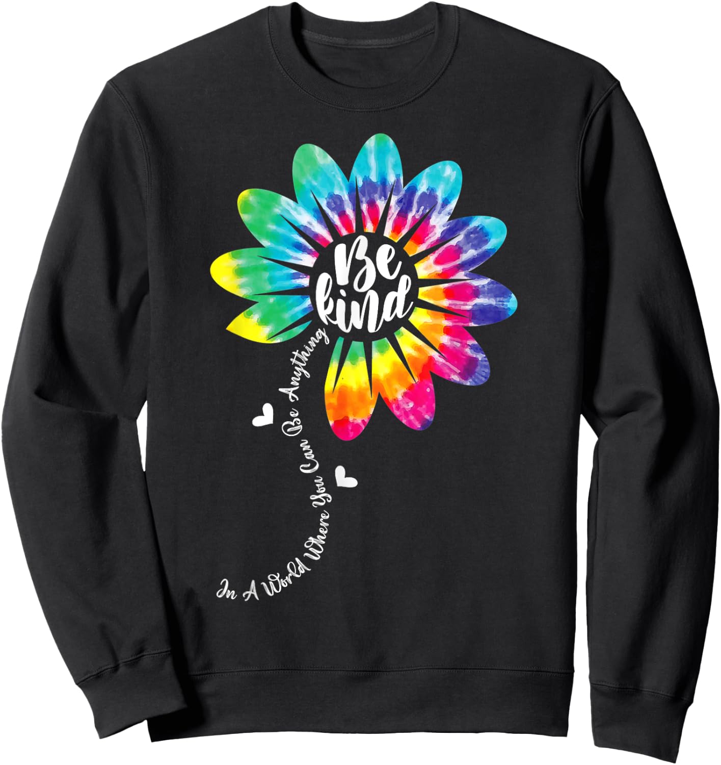 UNITY DAY Orange Anti Bullying Be Kind Kindness Tie Dye Sweatshirt - Sweatshirt | Black