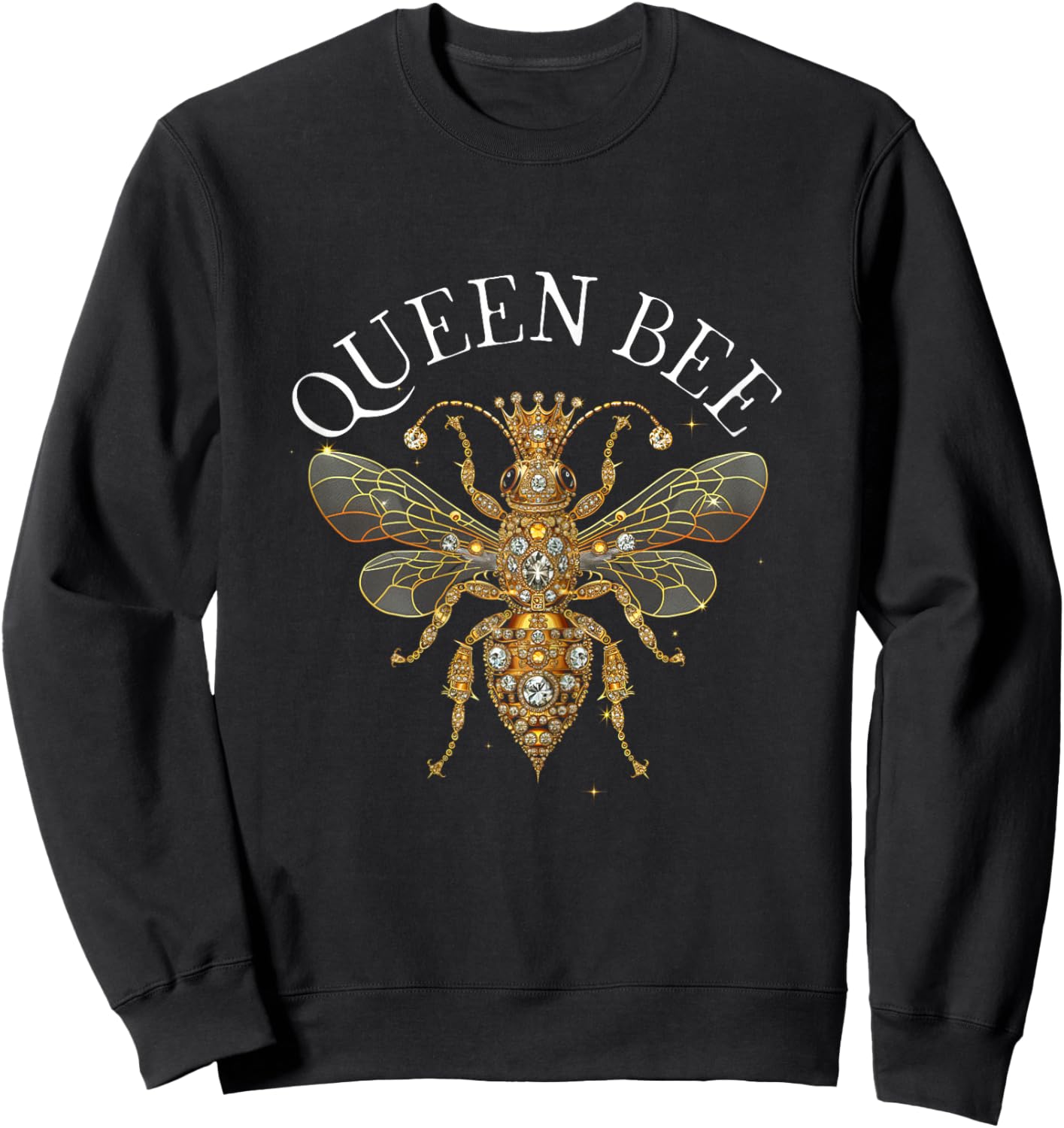 Queen Bee Jewellery Jewels Sweet Beekeeping Beekeeper Sweatshirt - Sweatshirt | Black