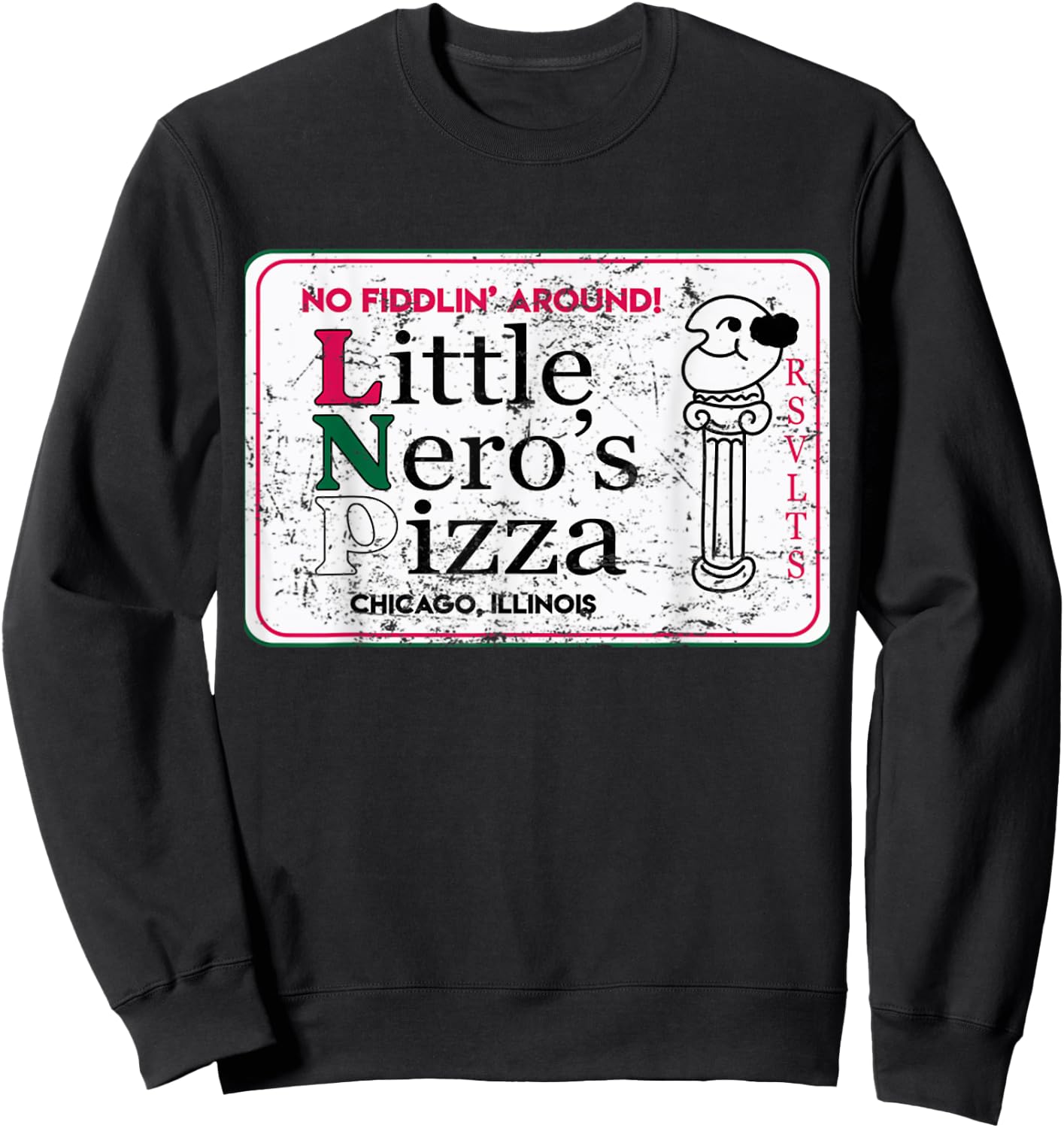 Christmas Little 90s Neros Pizza Sweatshirt - Sweatshirt | Black