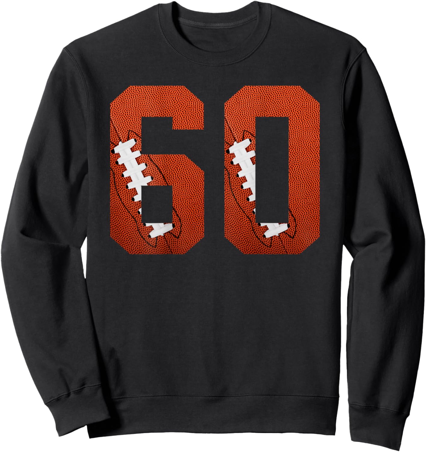 Number 60 BACKSIDE - American Football Jersey Numbered Sweatshirt - Sweatshirt | Black