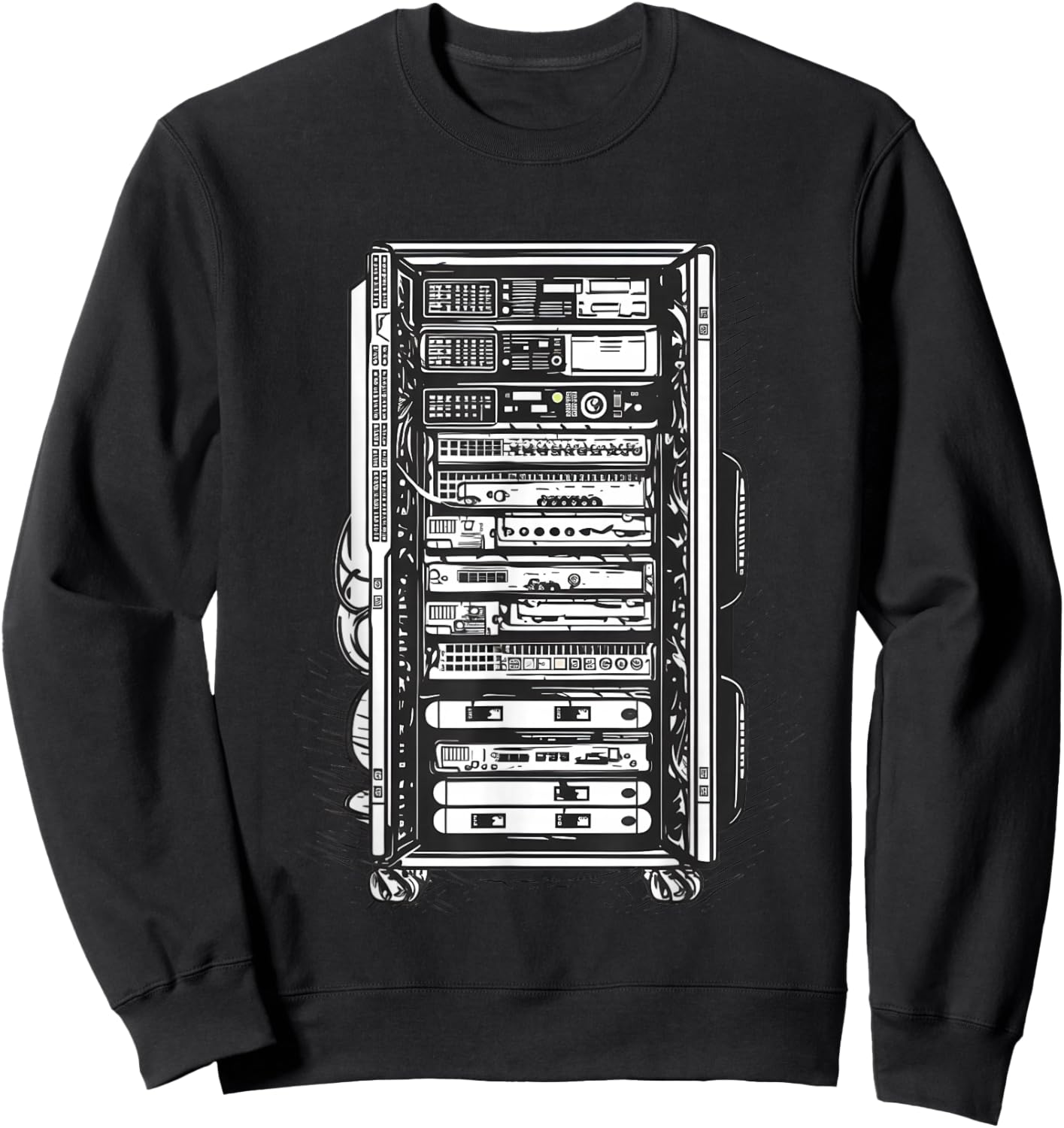 Computer Server Network Rack Sysadmin Engineer Homelab Sweatshirt - Sweatshirt | Black