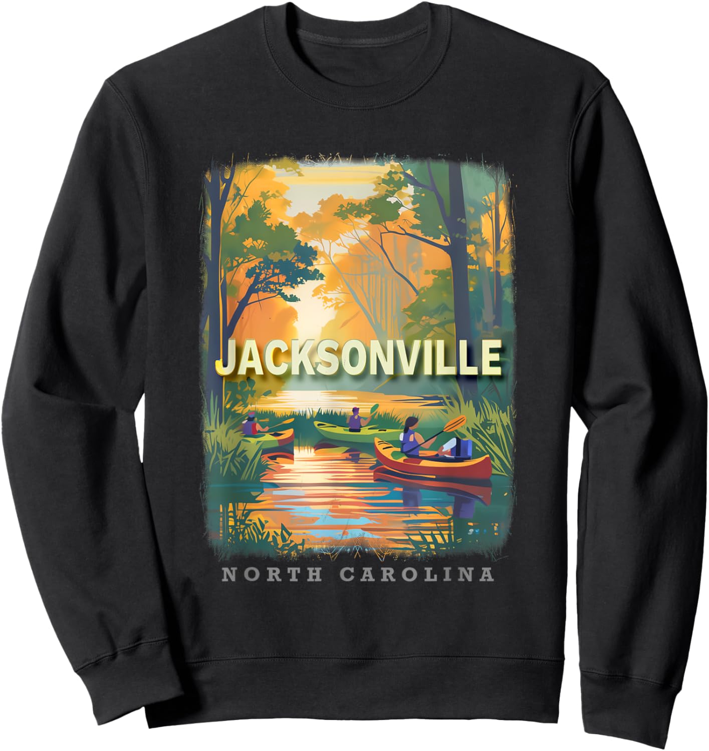 Jacksonville North Carolina NC Coastal Bliss SD641 Sweatshirt - Sweatshirt | Black