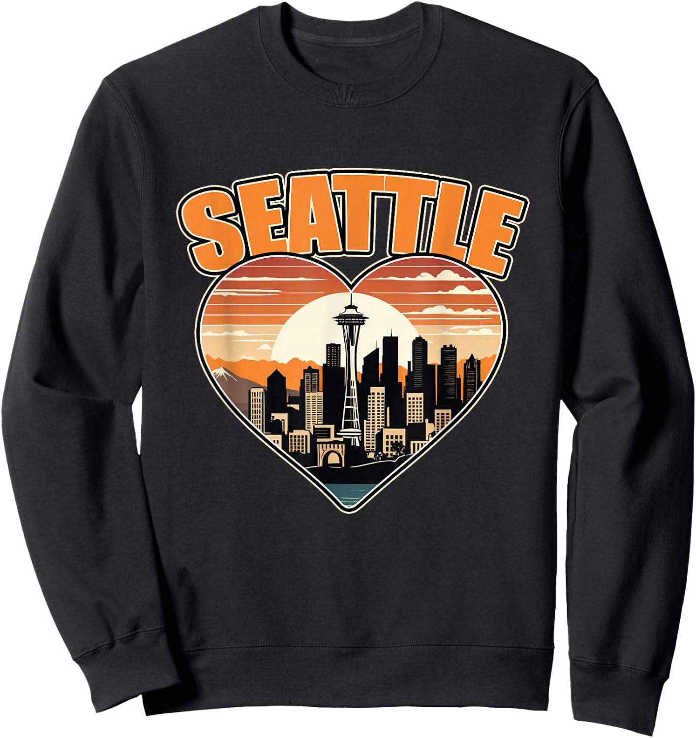 Seattle Washington State USA Men Women Kids Sweatshirt - Sweatshirt | Black