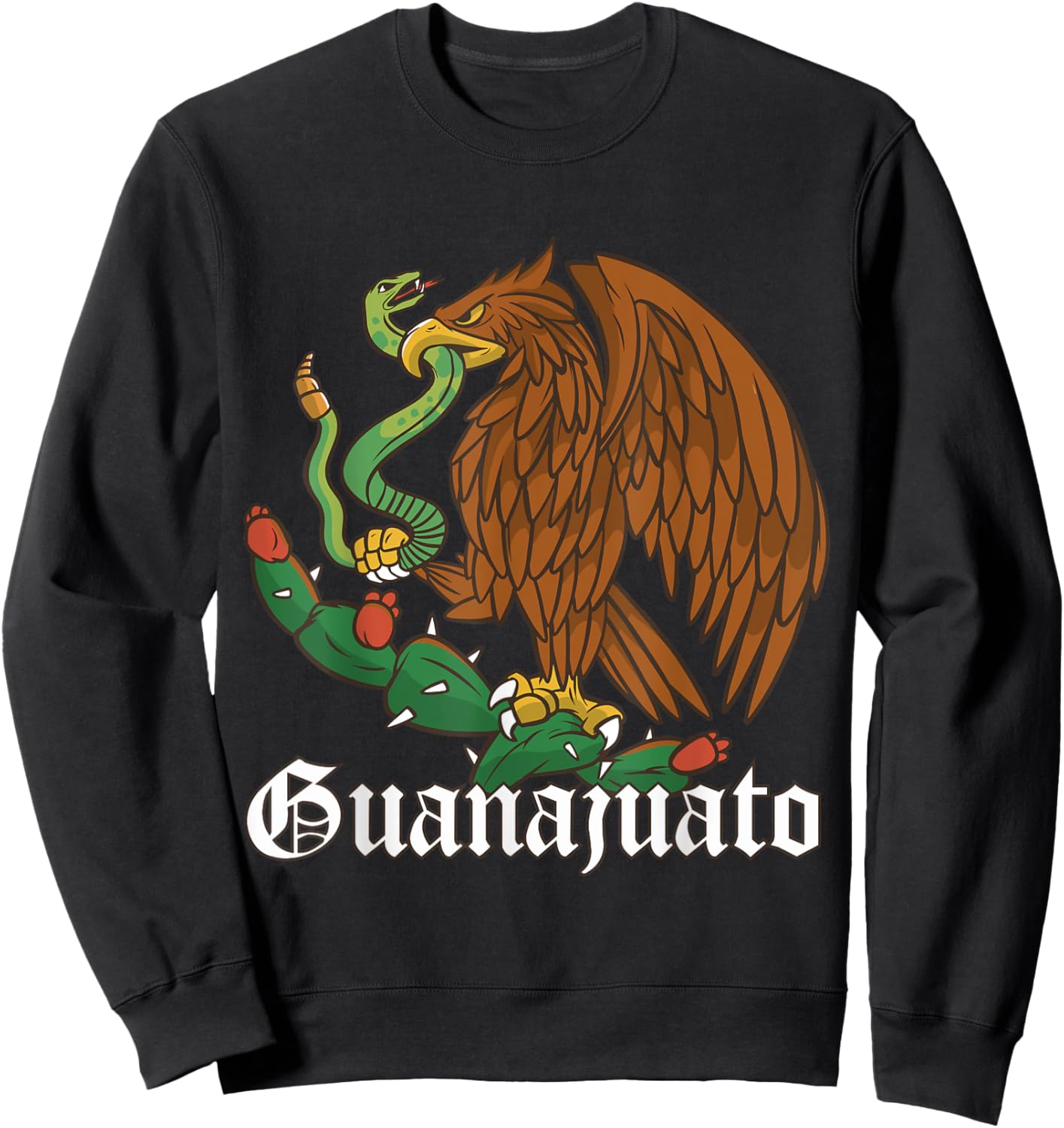 Guanajuato Mexico with Mexican Eagle, Guanajuato Sweatshirt - Sweatshirt | Black