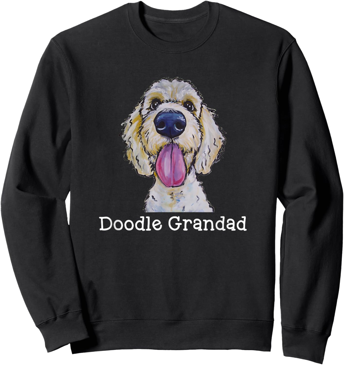 Doodle Grandad Shirt, Golden Doodle Grandpa Sweatshirt - Sweatshirt | Black