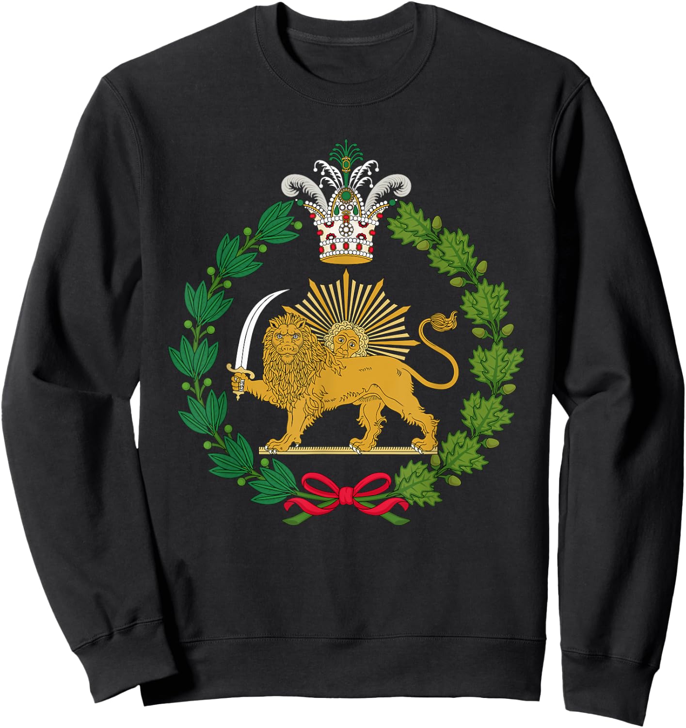 Iranian pride lion and sun of Qajar and Pahlavi Sweatshirt - Sweatshirt | Black