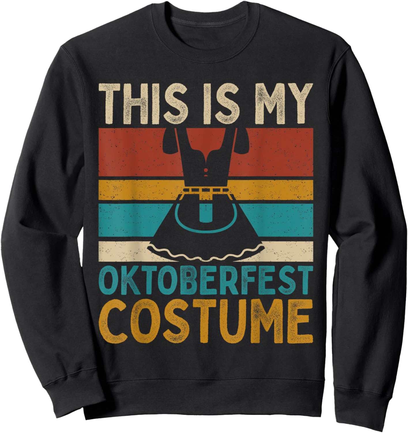 This Is My Oktoberfest Costume Funny German Women Drindl Sweatshirt - Sweatshirt | Black