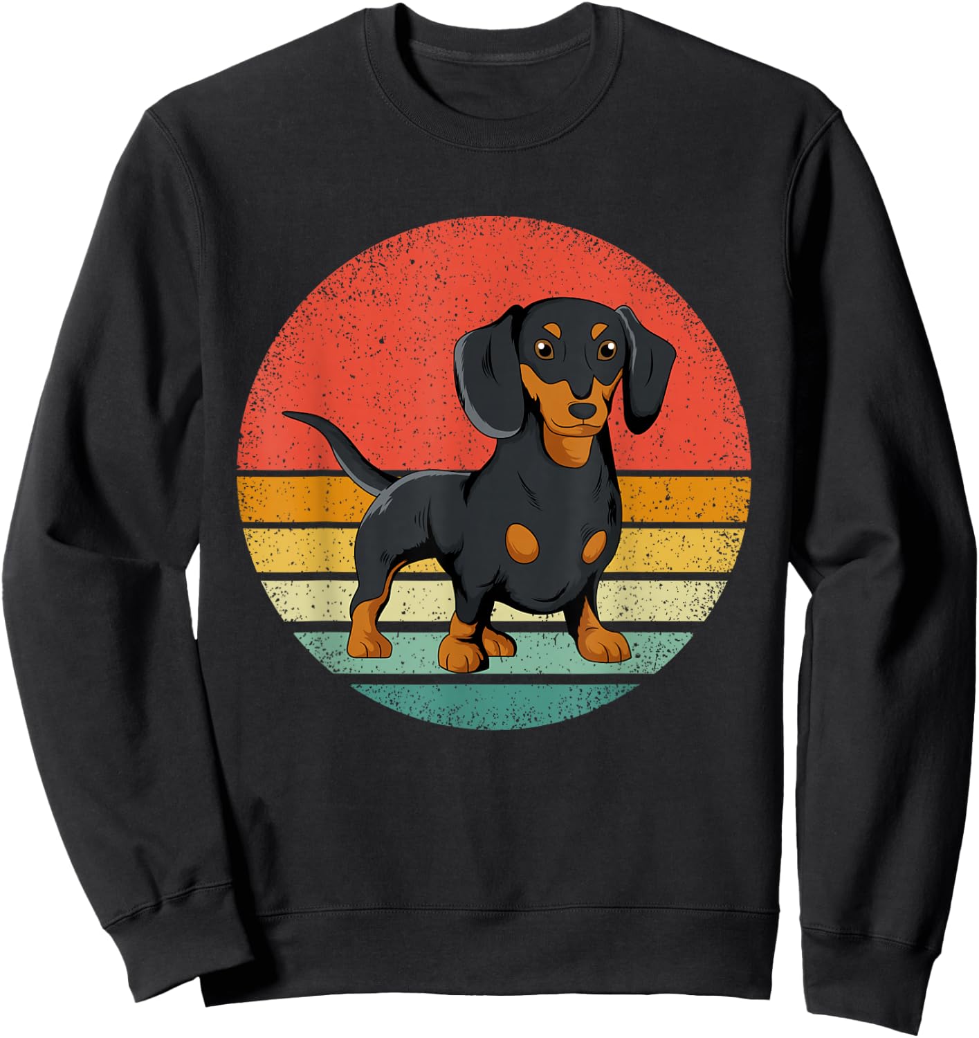 Dachshund Dog Lover Vintage Retro Weiner Dog Gift Sweatshirt - Sweatshirt | Black