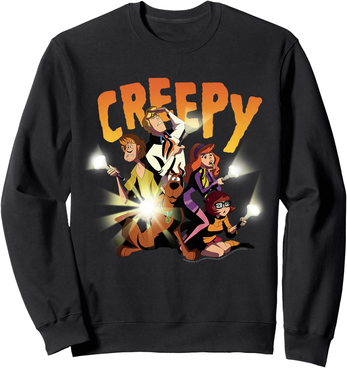 Kids Scooby-Doo Mystery Gang Group Shot Creepy Sweatshirt - Sweatshirt | Black
