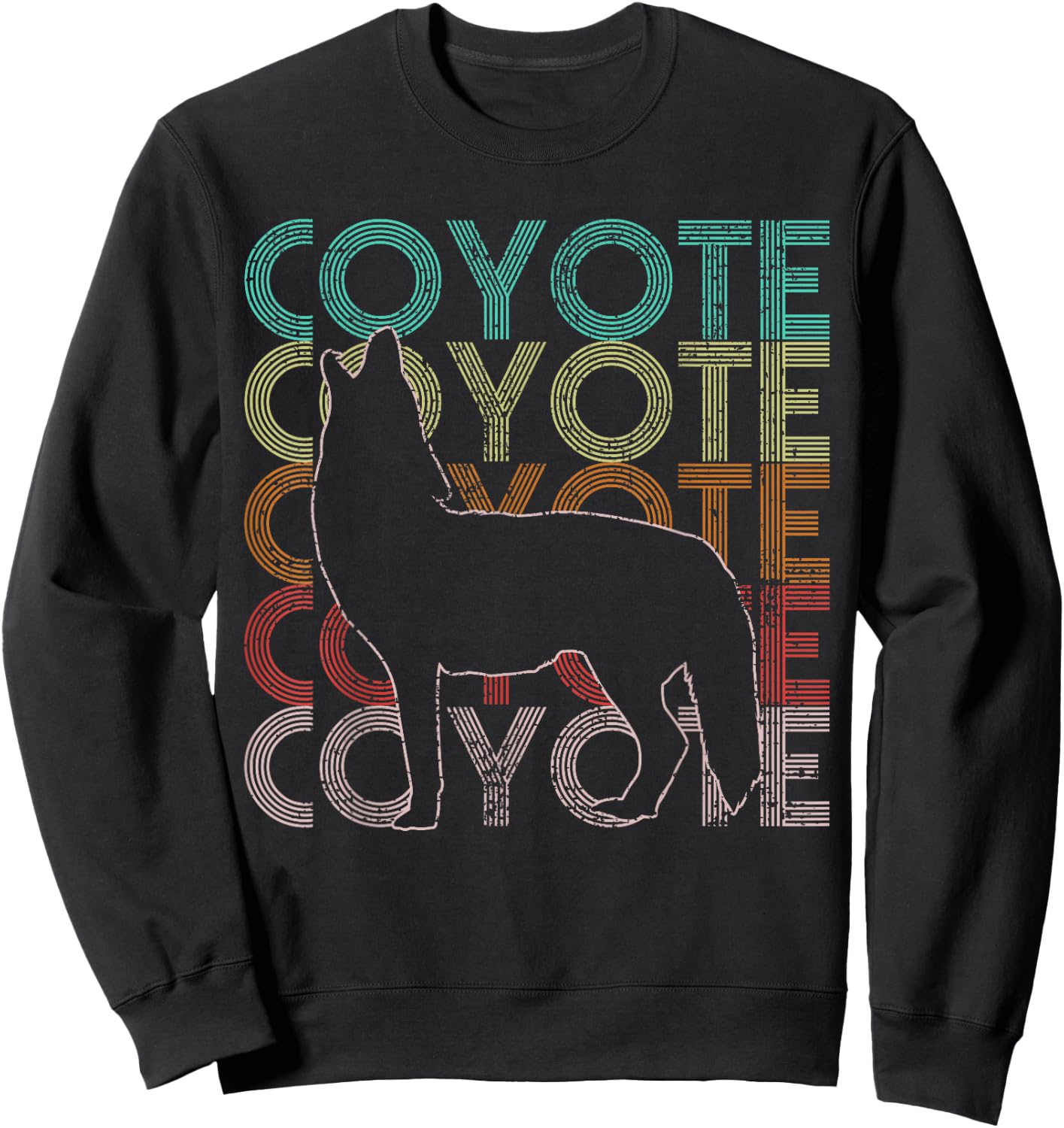 Coyote Retro Vintage Sweatshirt - Sweatshirt | Black