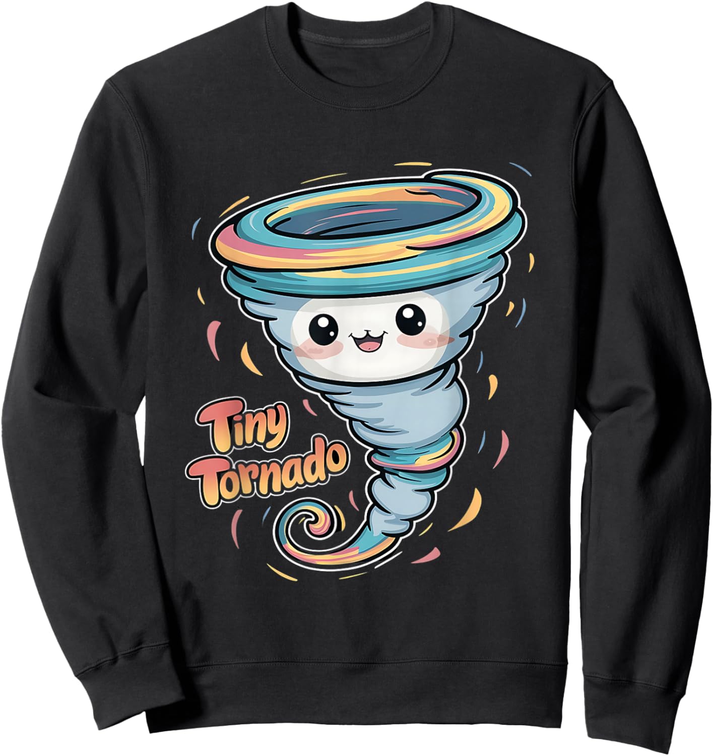 Cute Tiny Tornado for Messy Children And Toddlers Boy Girl Sweatshirt - Sweatshirt | Black
