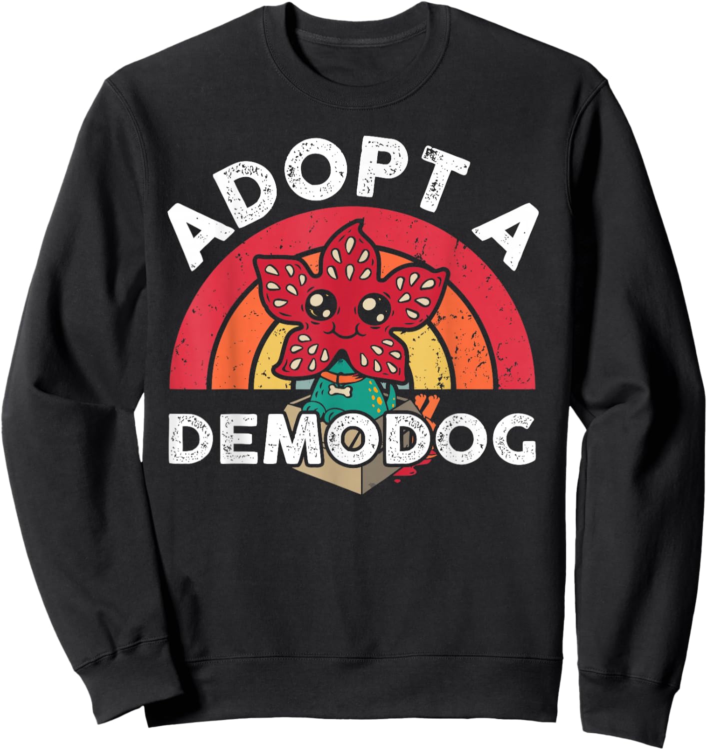 Adopt A Demodog Shirt Kids Women Men Cute Funny Dogs Lovers Sweatshirt - Sweatshirt | Black