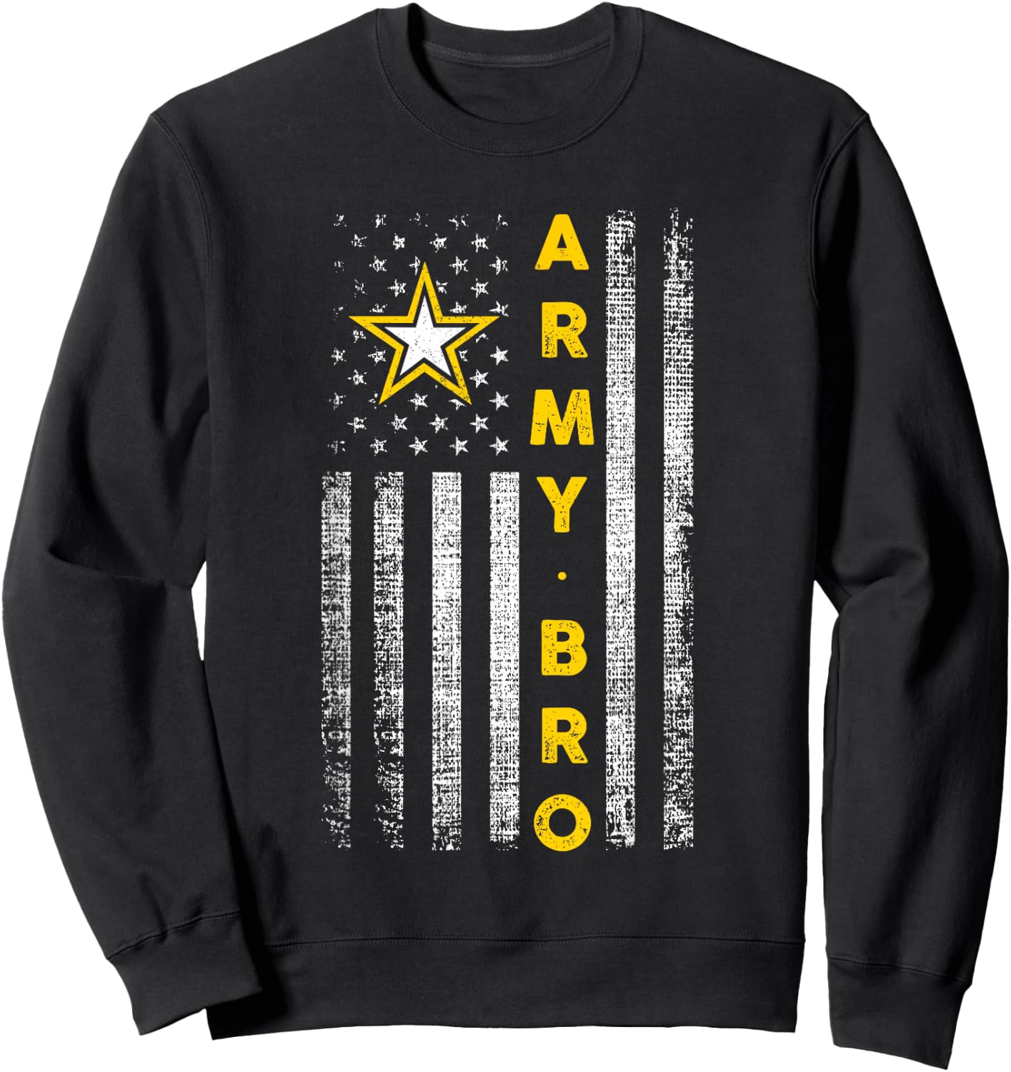 Patriotic Army Brother - United States Flag Sweatshirt - Sweatshirt | Black