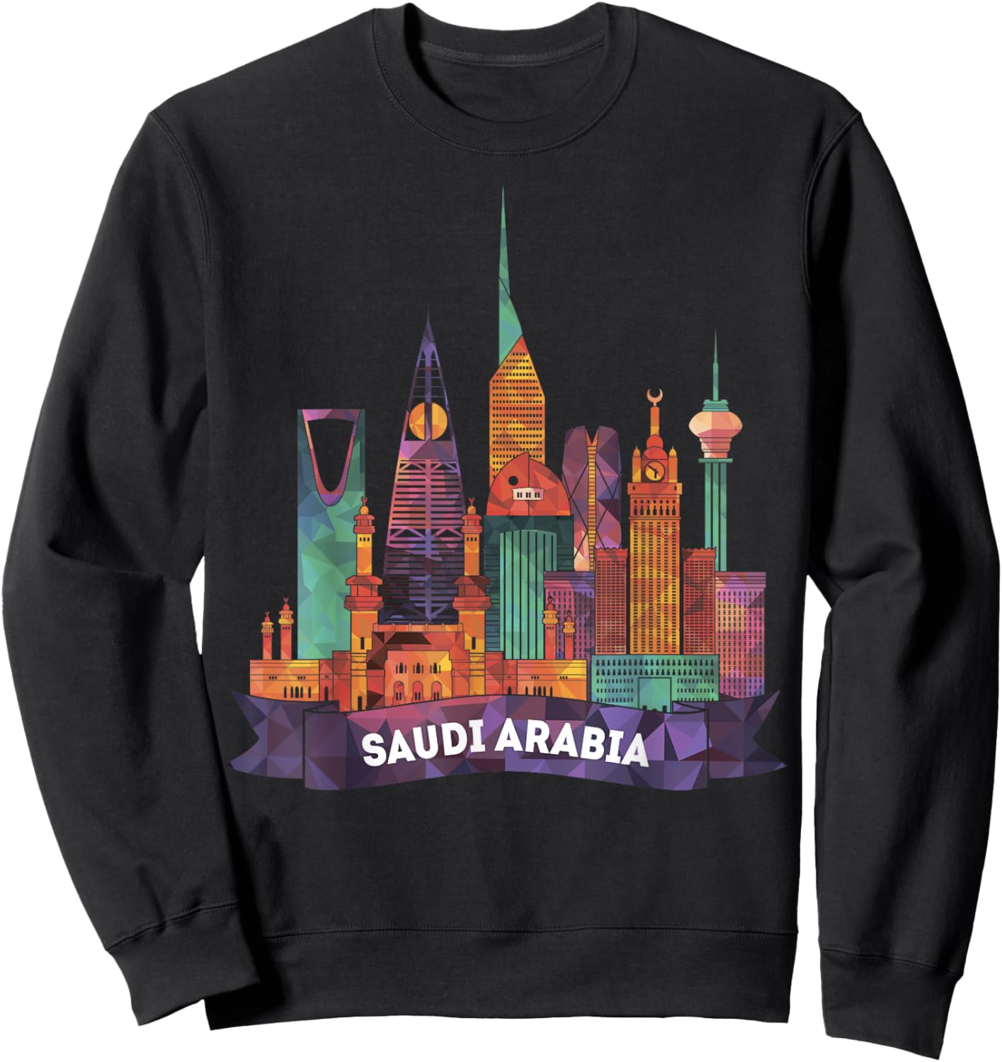 Travel Saudi Arabia Riyadh Jeddah Makkah Madinah Vacation Sweatshirt - Sweatshirt | Black