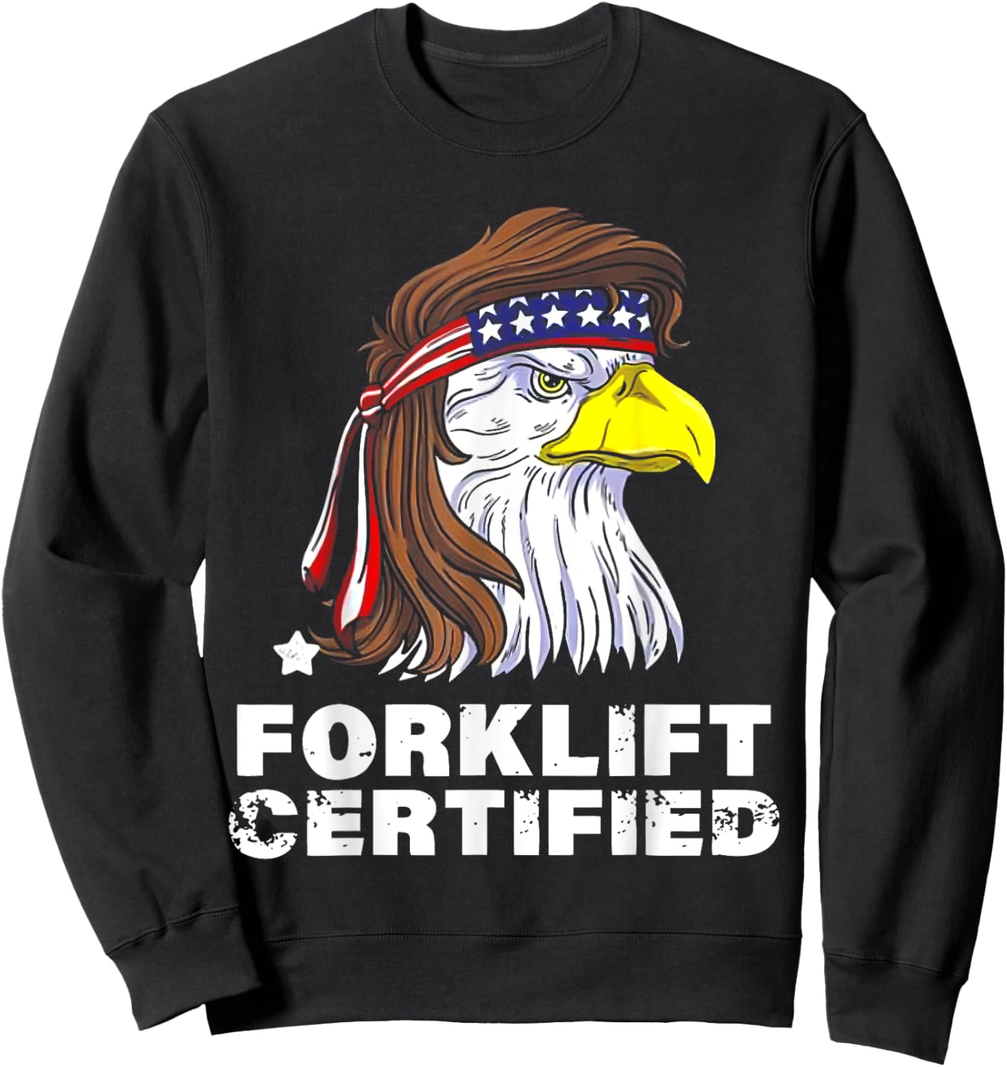 Forklift Certified Eagle America Sweatshirt - Sweatshirt | Black