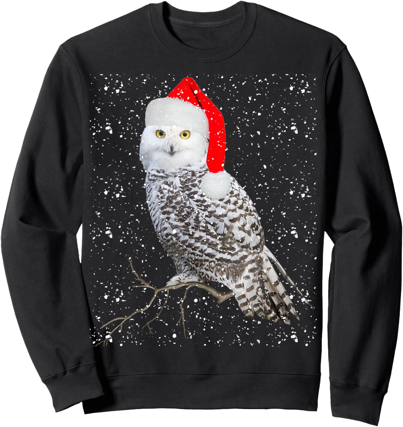 Christmas Snow Owl Sweatshirt - Sweatshirt | Black