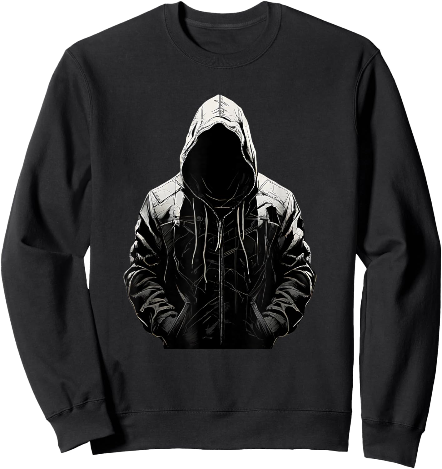 Hip Hop Rapper Graphic Black T Shirt Streetwear Men Sweatshirt - Sweatshirt | Black