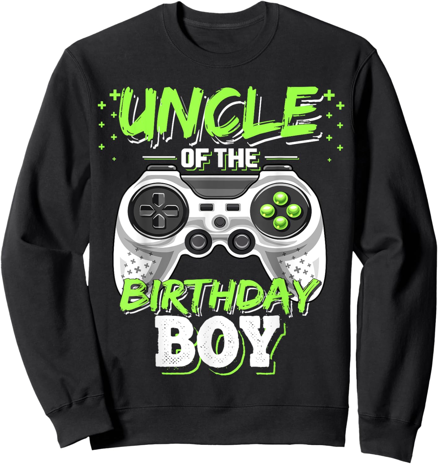 Uncle of the Birthday Boy Matching Video Game Birthday Gift Sweatshirt - Sweatshirt | Black