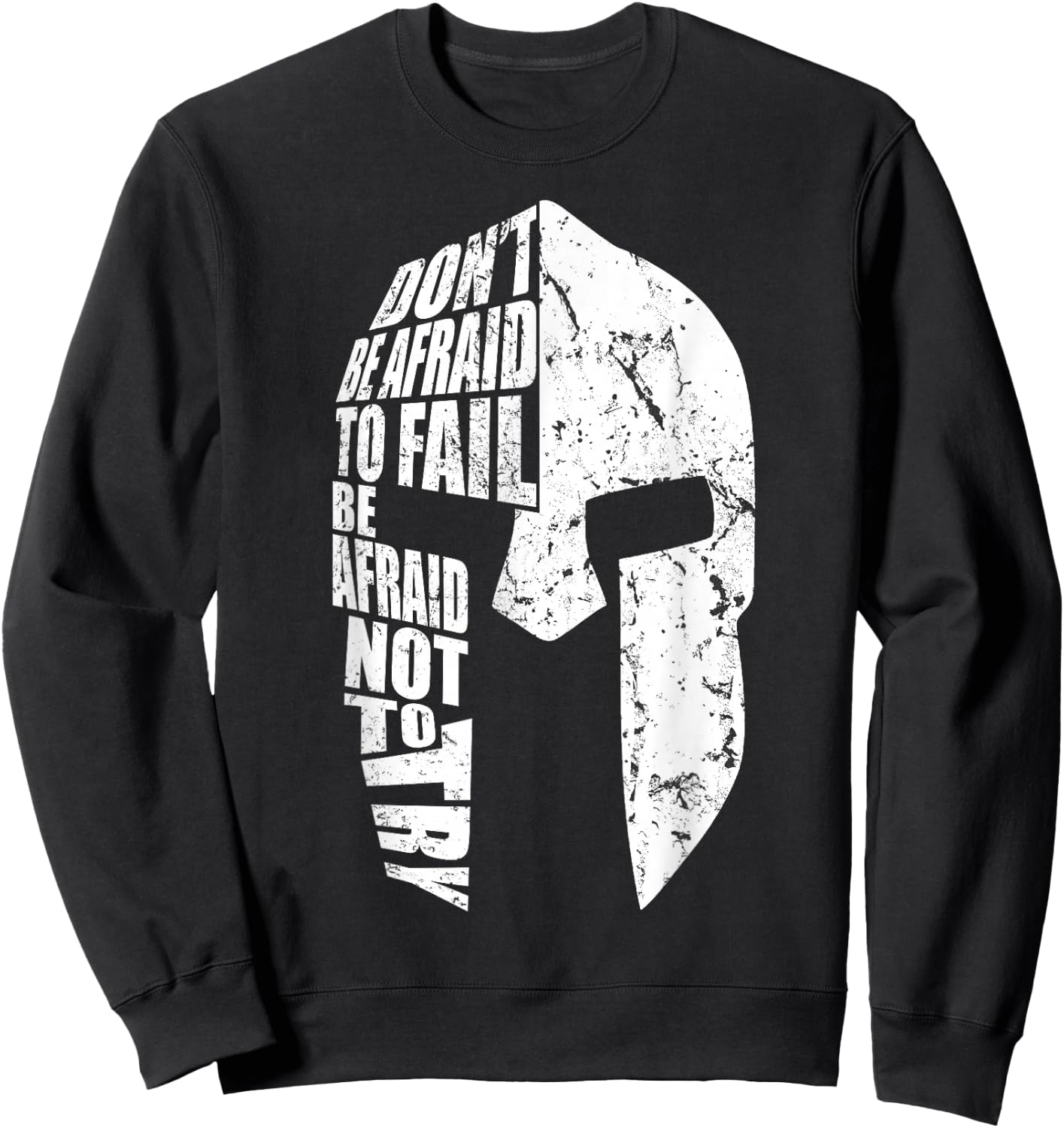 Spartan Do Not Afraid to Fail Motivation Women Gift Sweatshirt - Sweatshirt | Black